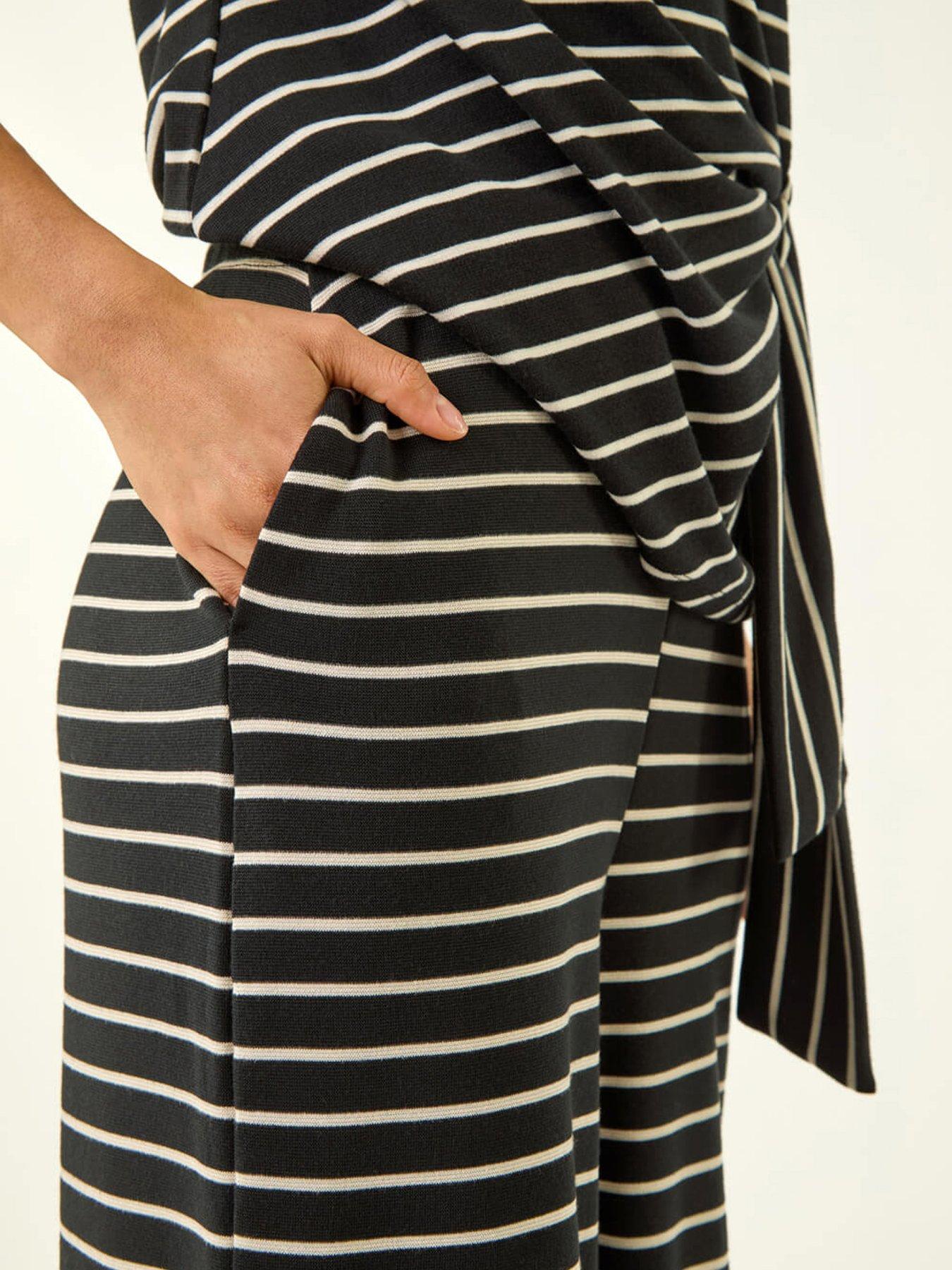 Image 5 of 5 of Roman Dusk Stripe Wide Leg Trousers