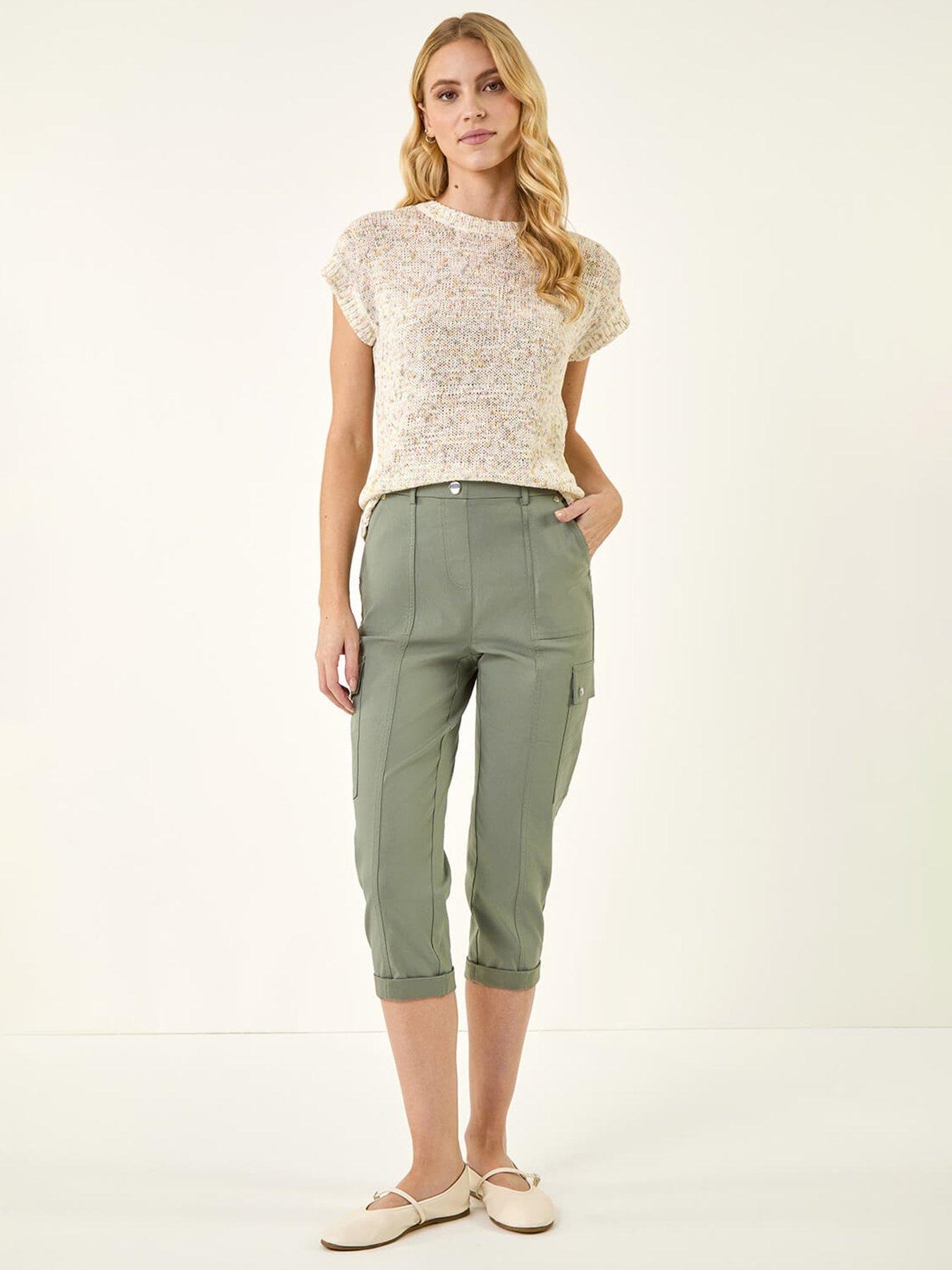 Image 3 of 5 of Roman Cropped Cargo Bengaline Trouser