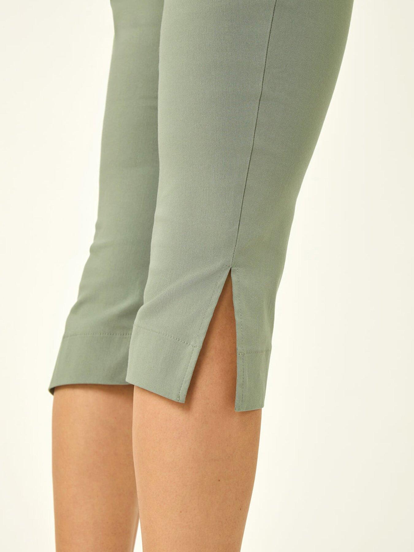 Image 5 of 5 of Roman Dusk Split Hem Bengaline Capri Trouser