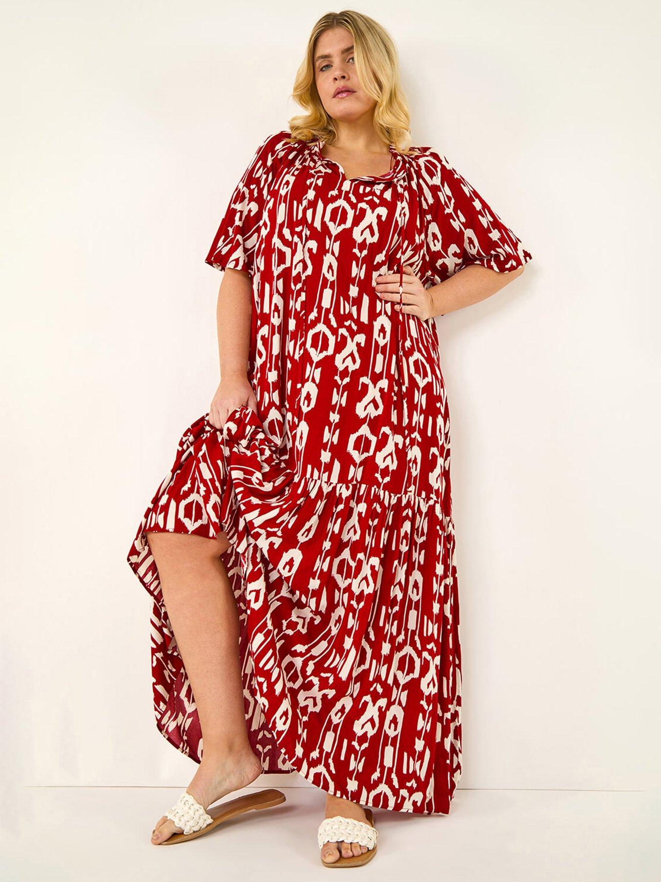 Roman Curve Printed Woven Maxi Dress