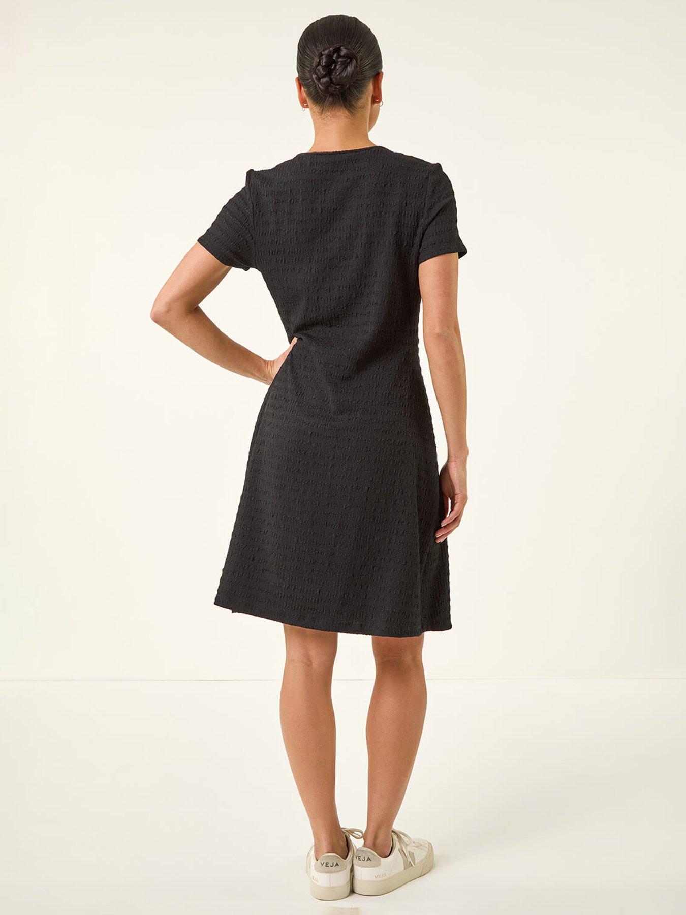 Image 2 of 5 of Roman Petite Textured Twist Front Dress