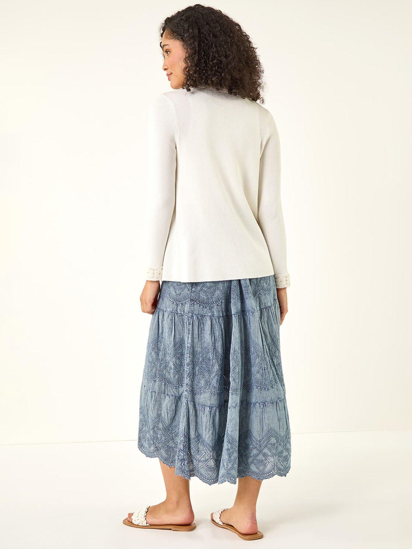 Image 2 of 5 of Roman Crochet Trim Knit Cardigan
