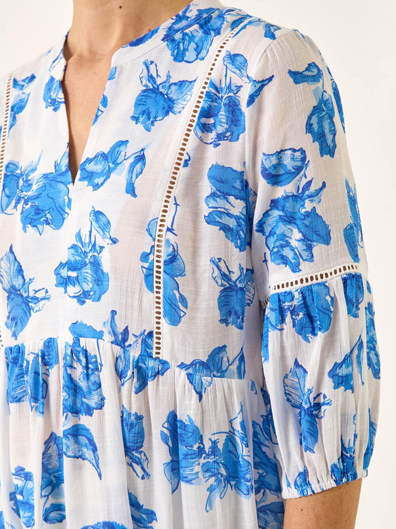 Image 5 of 5 of Roman Floral Print Tunic Top