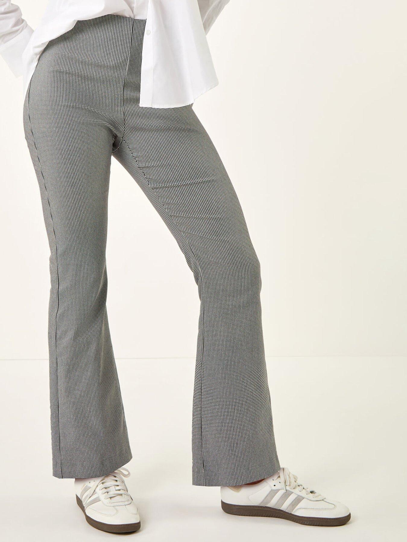 Image 1 of 5 of Roman Dogtooth Stretch Wide Leg Trouser