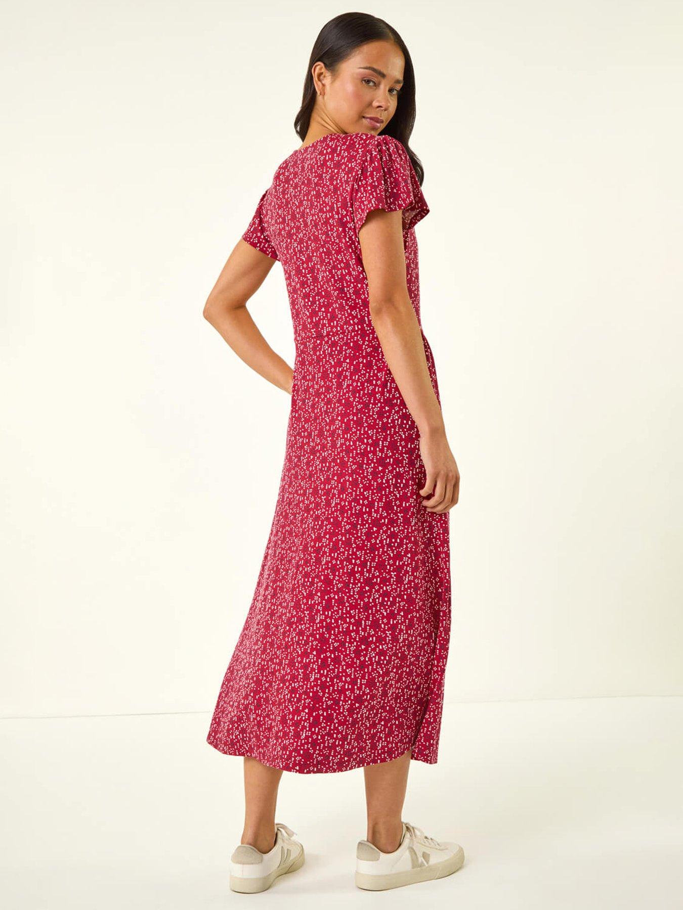Image 2 of 5 of Roman Petite Abstract Spot Midi Dress