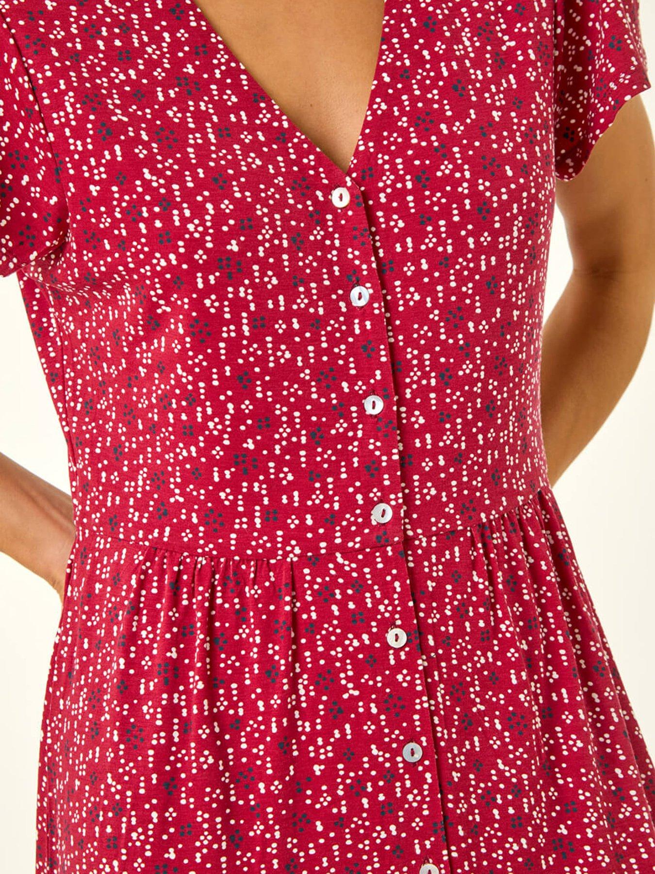 Image 5 of 5 of Roman Petite Abstract Spot Midi Dress