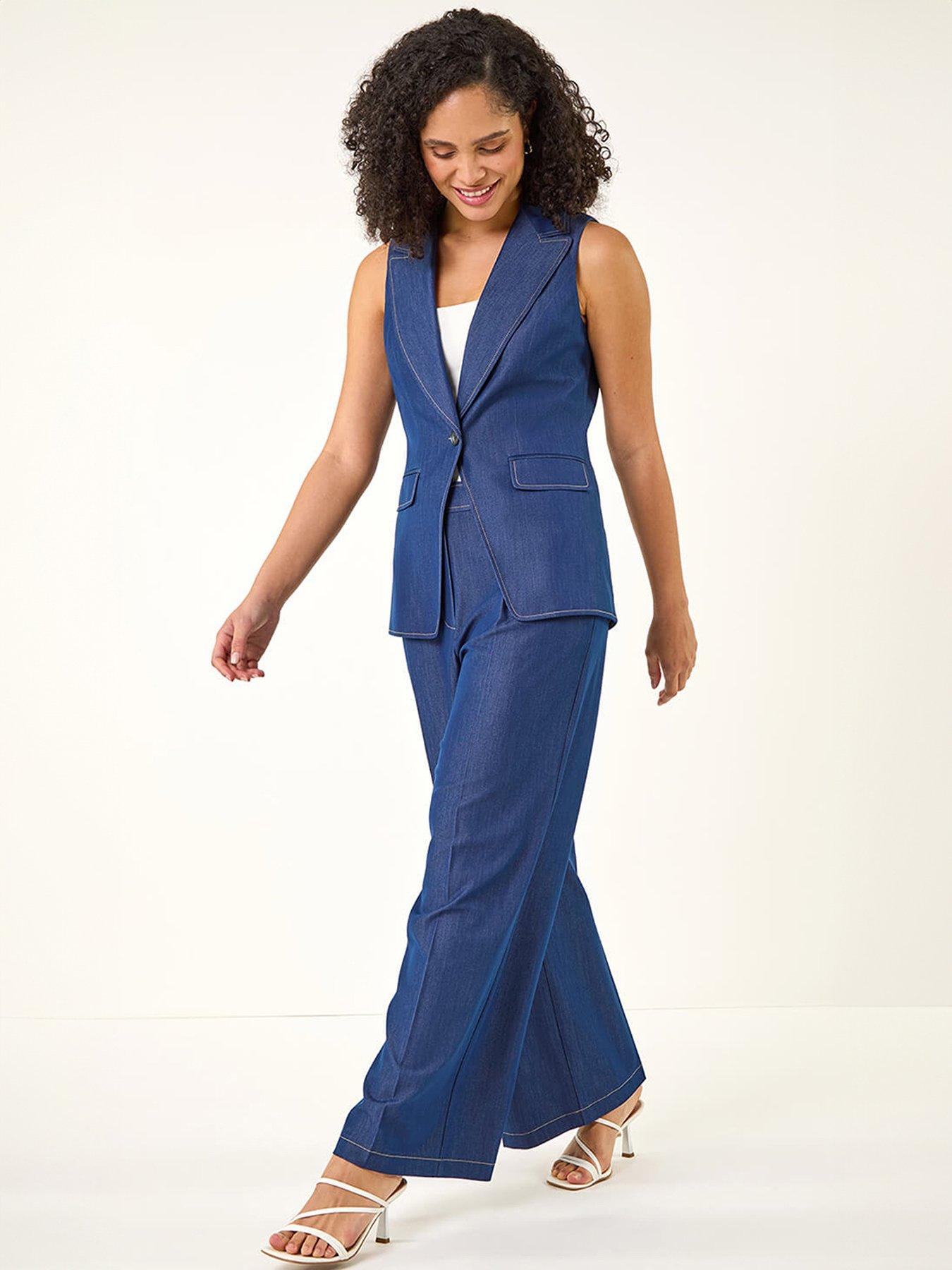 Image 3 of 5 of Roman Longline Button Waistcoat Jacket