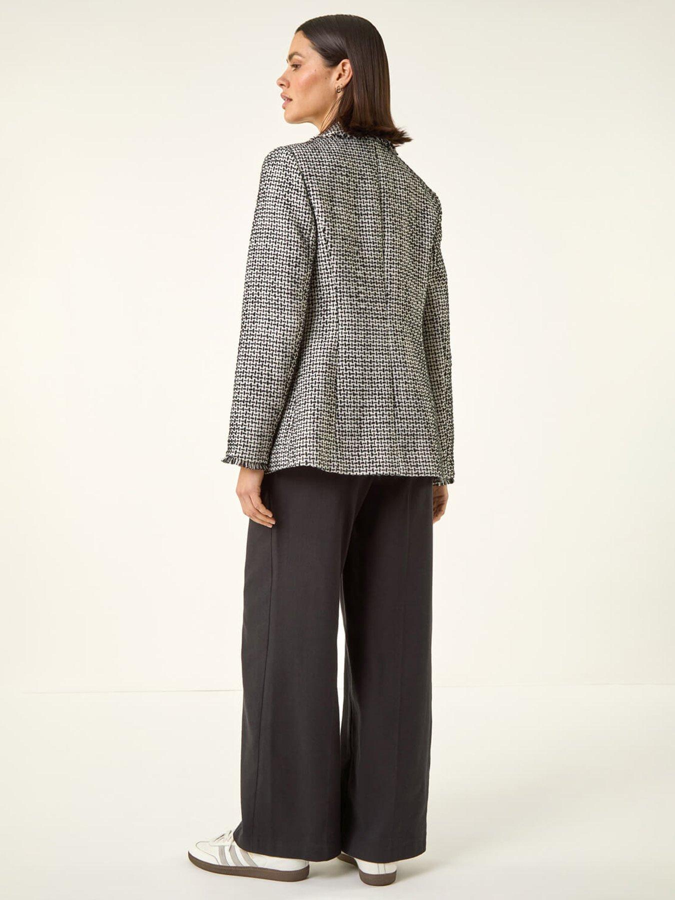 Image 2 of 5 of Roman Boucle Frayed Edge Jacket