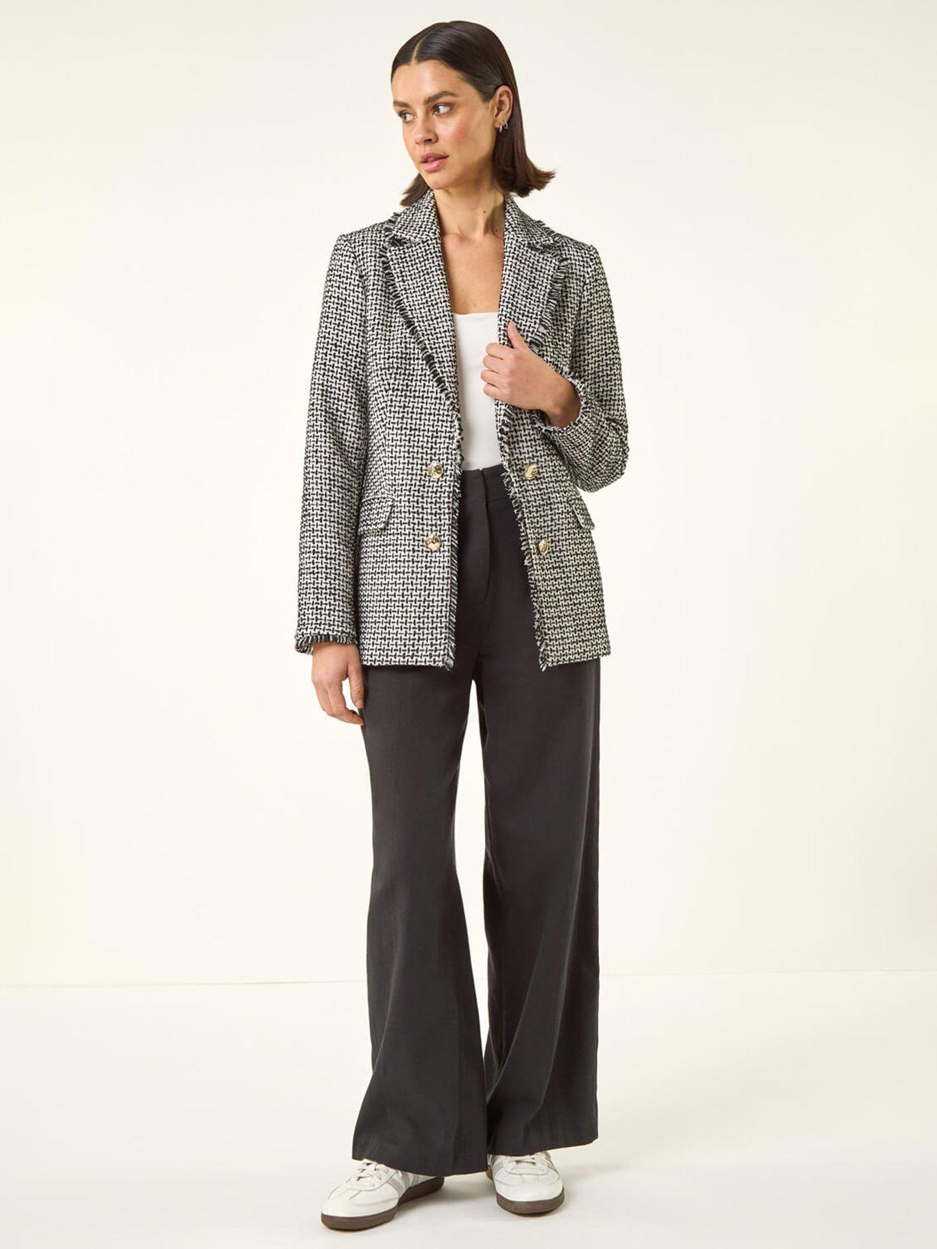 Image 3 of 5 of Roman Boucle Frayed Edge Jacket