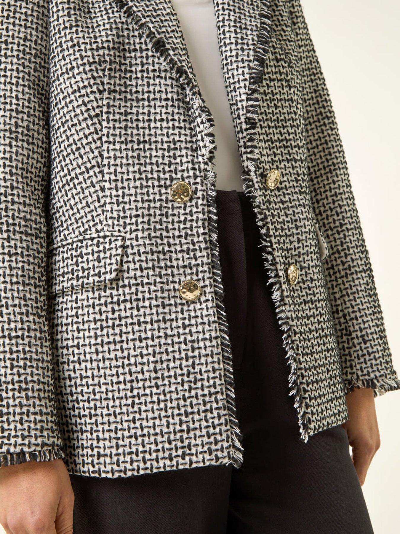 Image 5 of 5 of Roman Boucle Frayed Edge Jacket