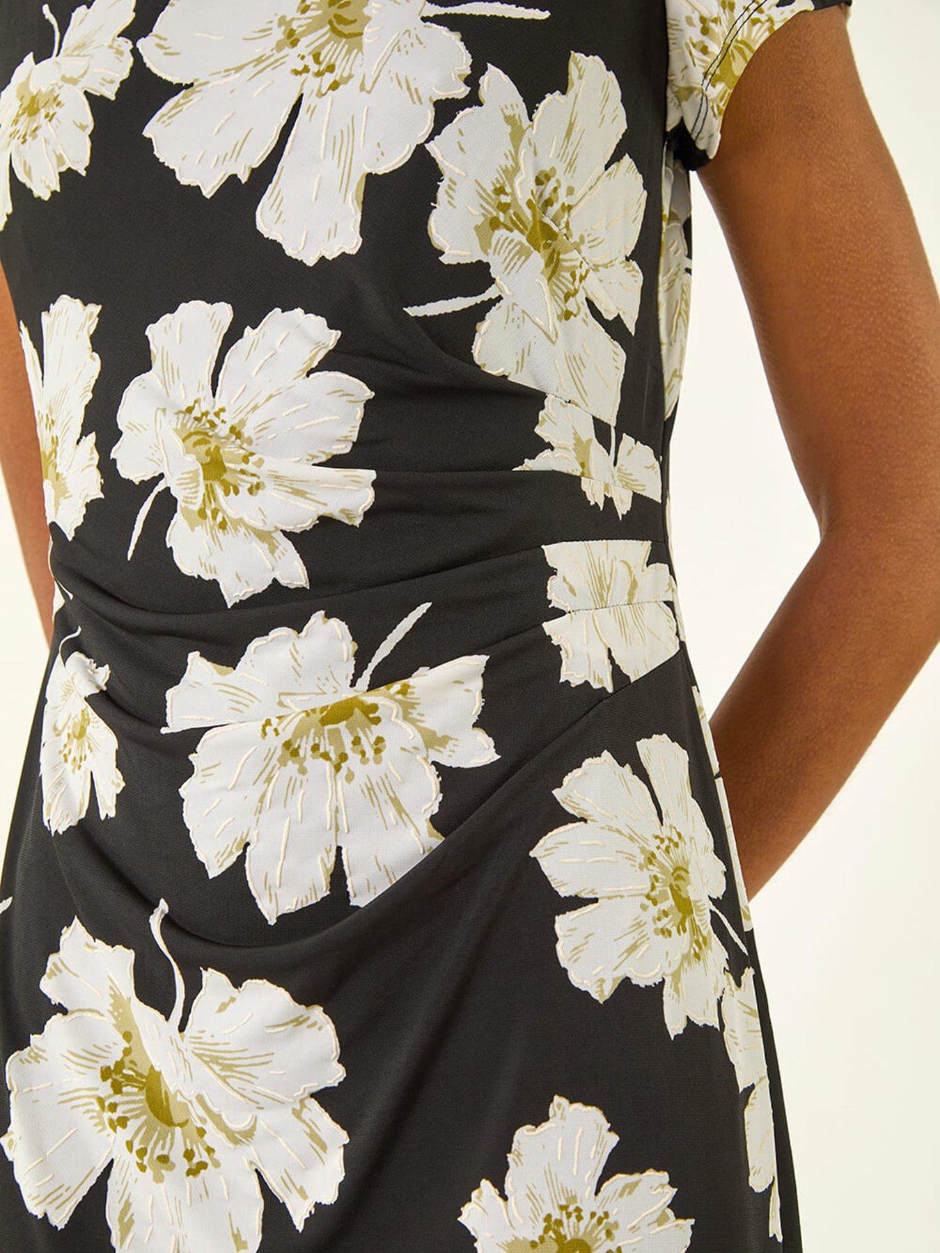 Image 5 of 5 of Roman Floral Gathered Shift Dress