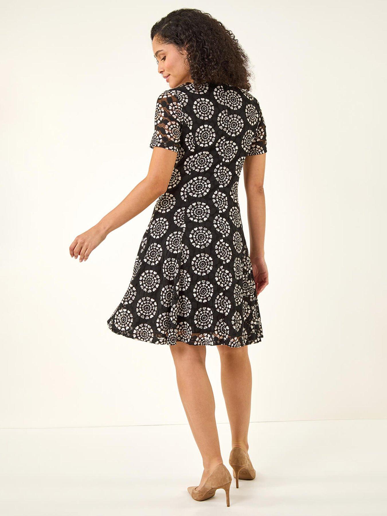 Image 2 of 5 of Roman Heart Circle Lace Stretch Dress