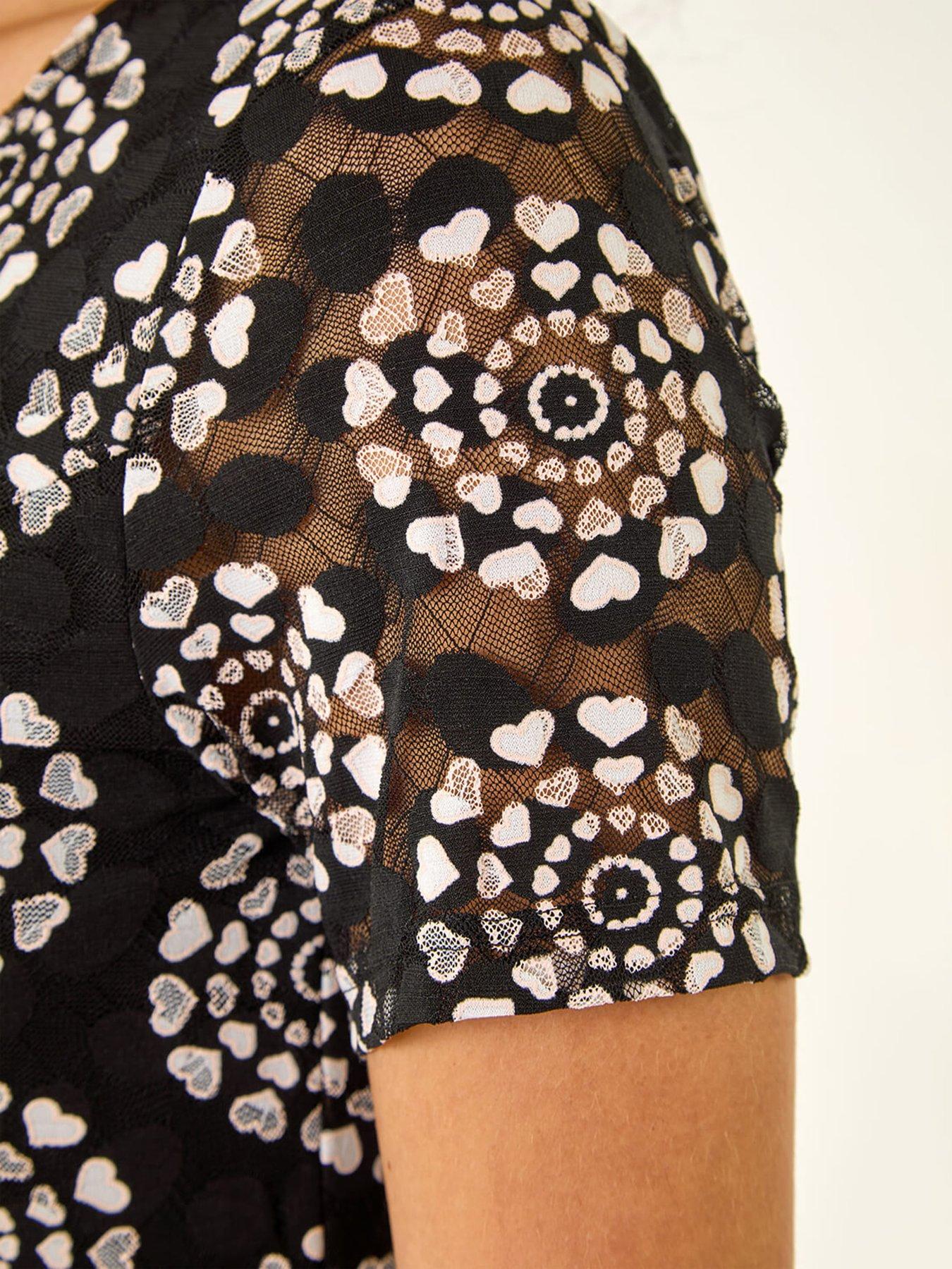 Image 5 of 5 of Roman Heart Circle Lace Stretch Dress