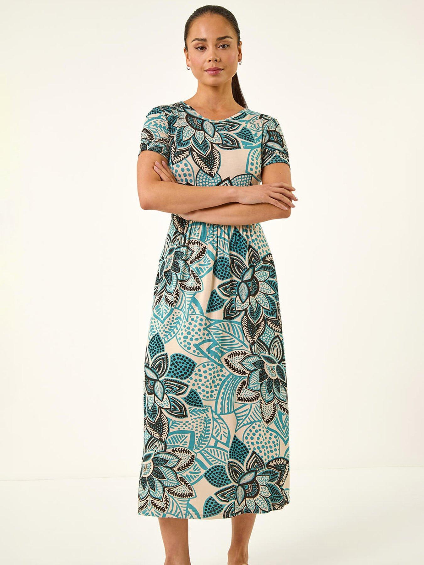 Roman Petite Floral Midi Dress