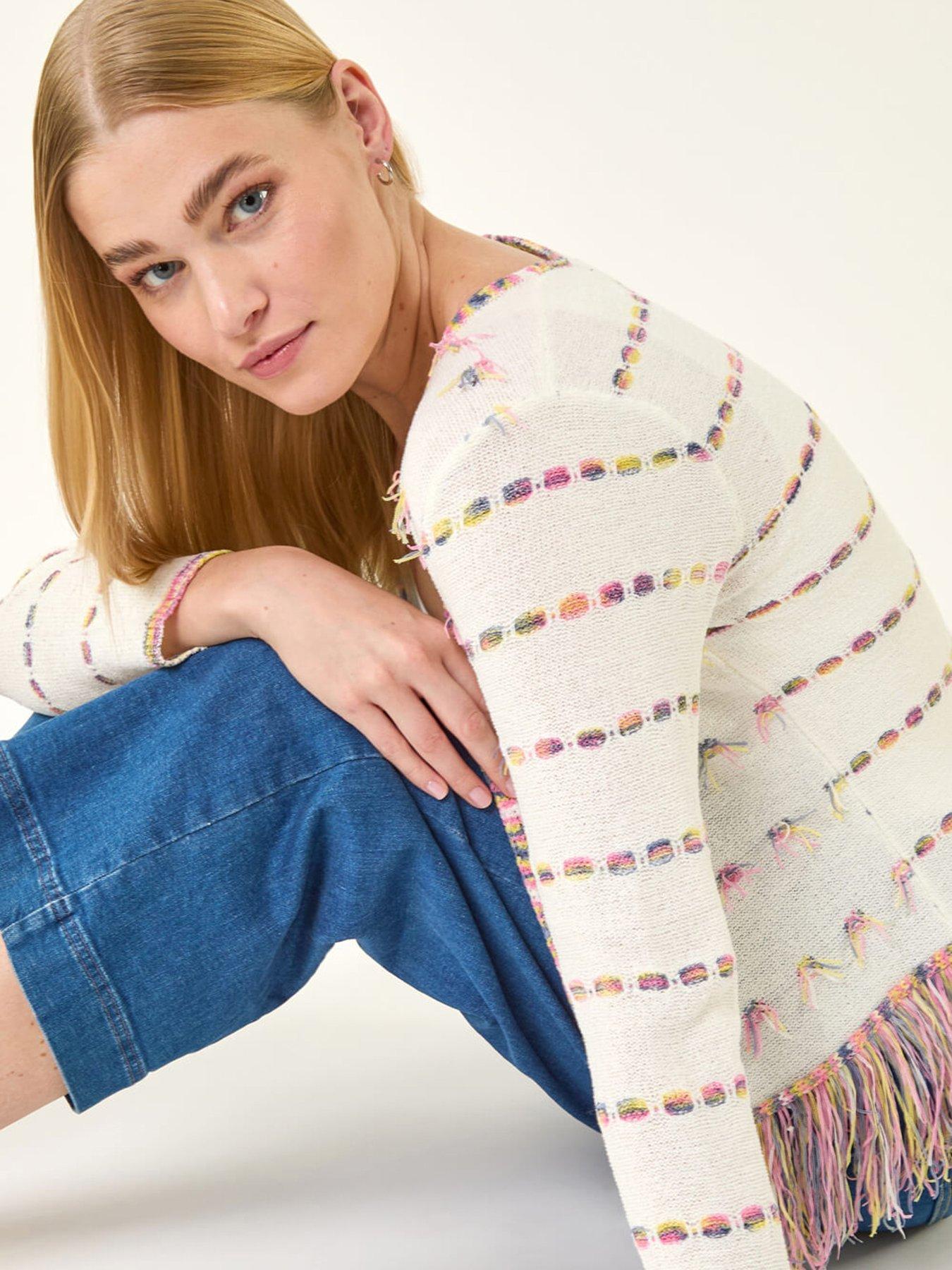 Image 4 of 5 of Roman Fringe Light Knit Cardigan