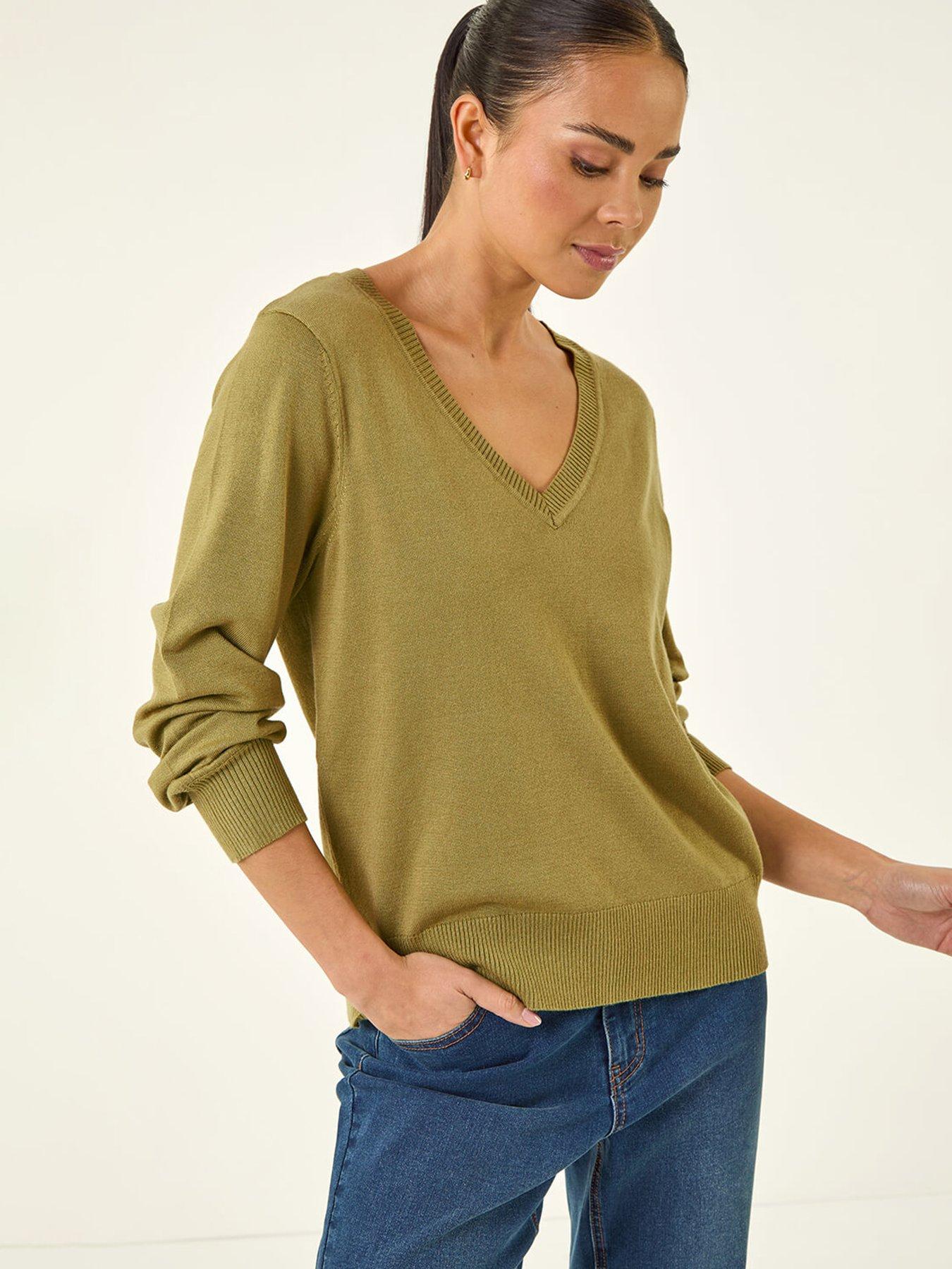 Roman Petite V-neck Knit Jumper