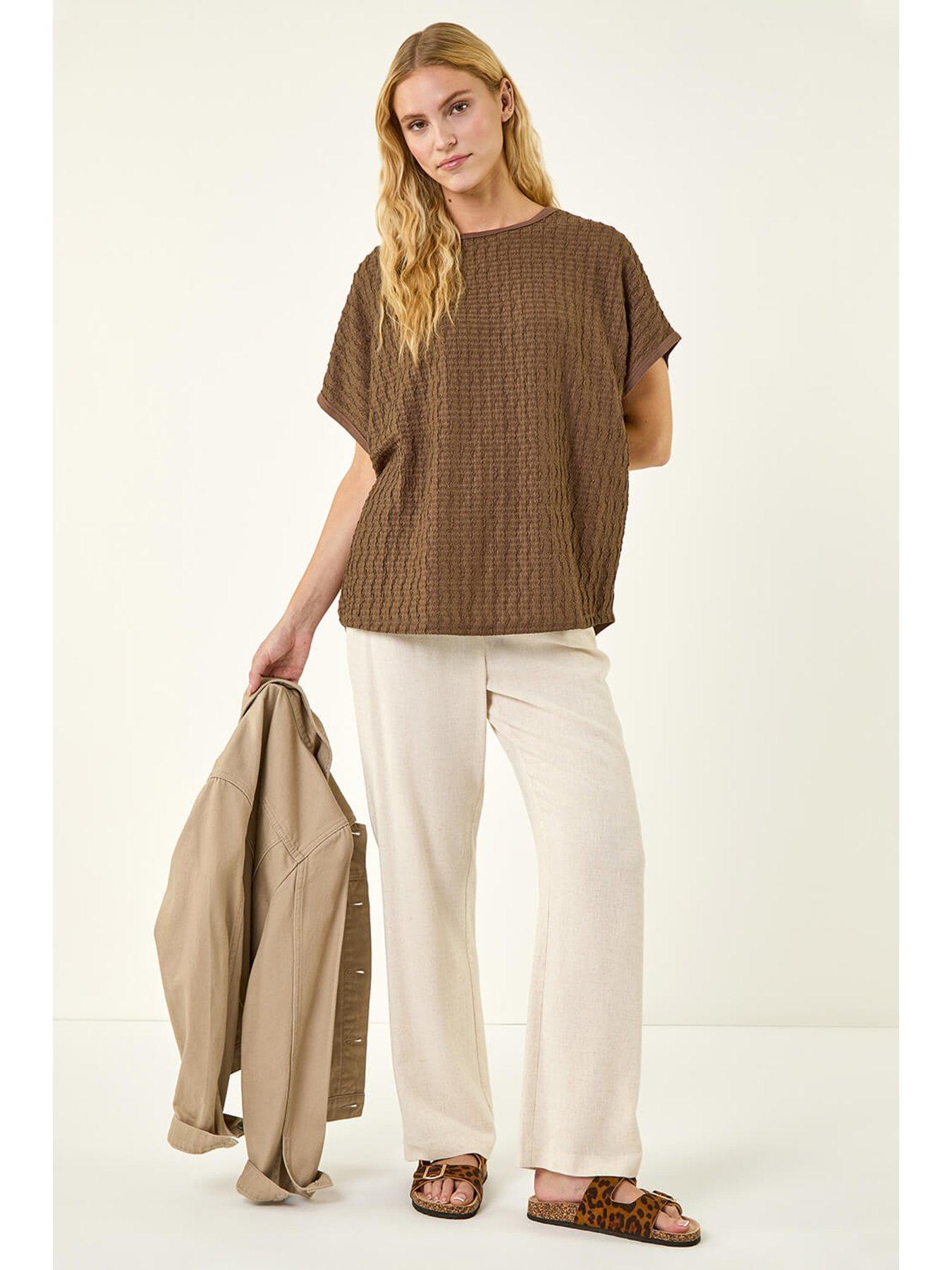 Image 3 of 5 of Roman Textured Stretch Tunic Top