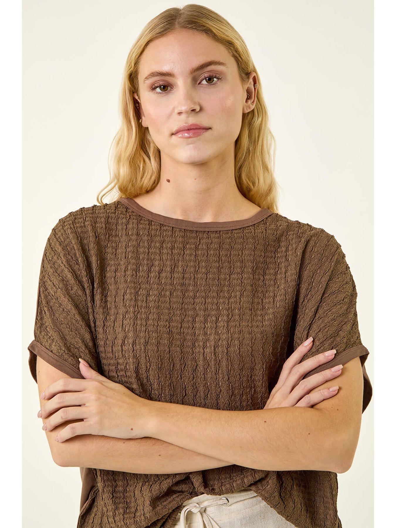 Image 4 of 5 of Roman Textured Stretch Tunic Top
