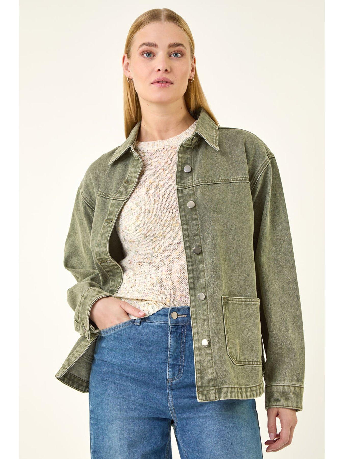 Roman Denim Button Front Pocket Jacket