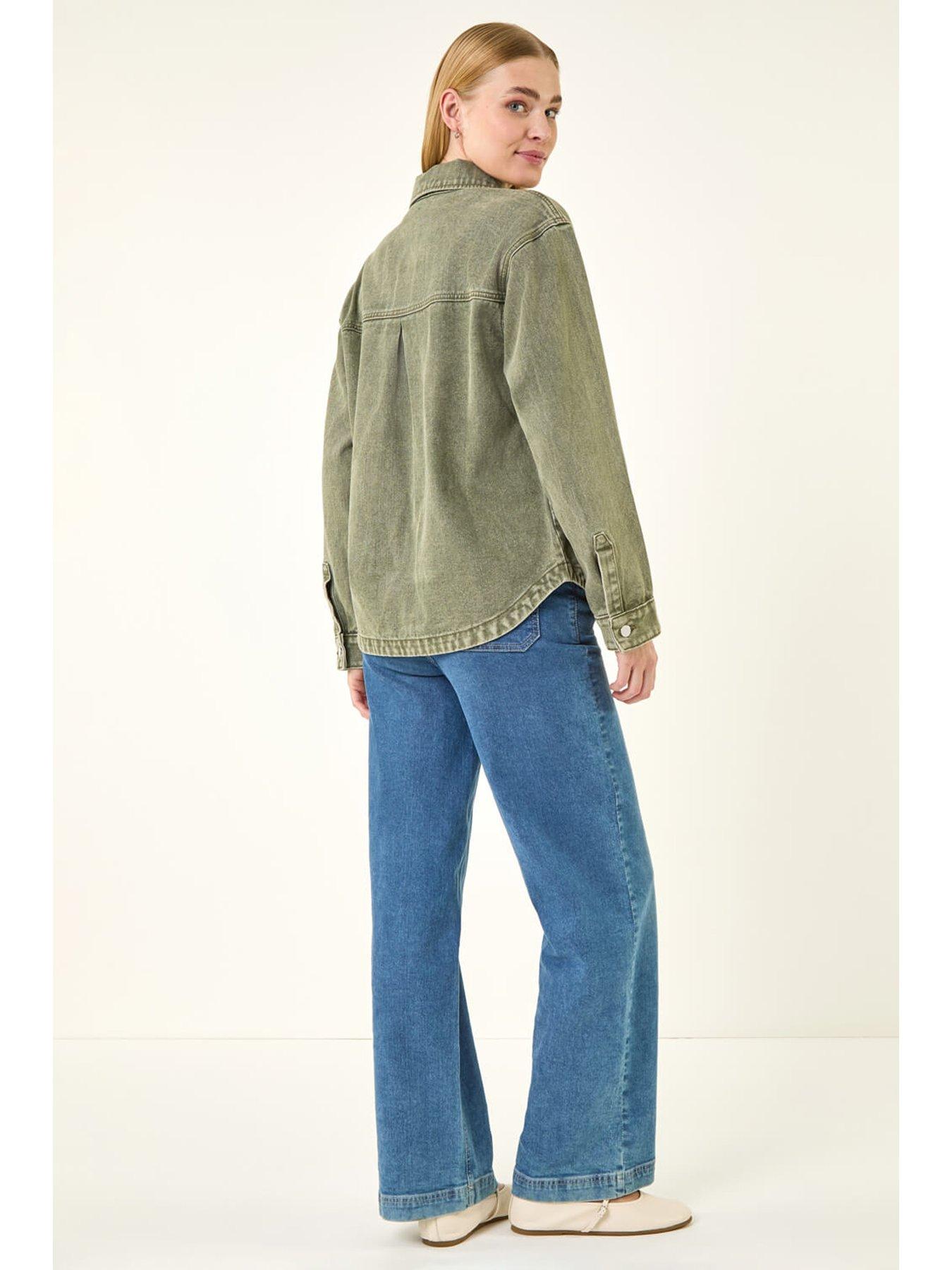 Image 2 of 5 of Roman Denim Button Front Pocket Jacket