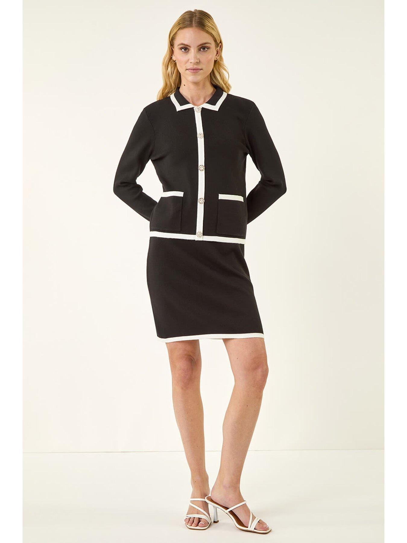 Image 3 of 5 of Roman Diamante Button Knit Jacket