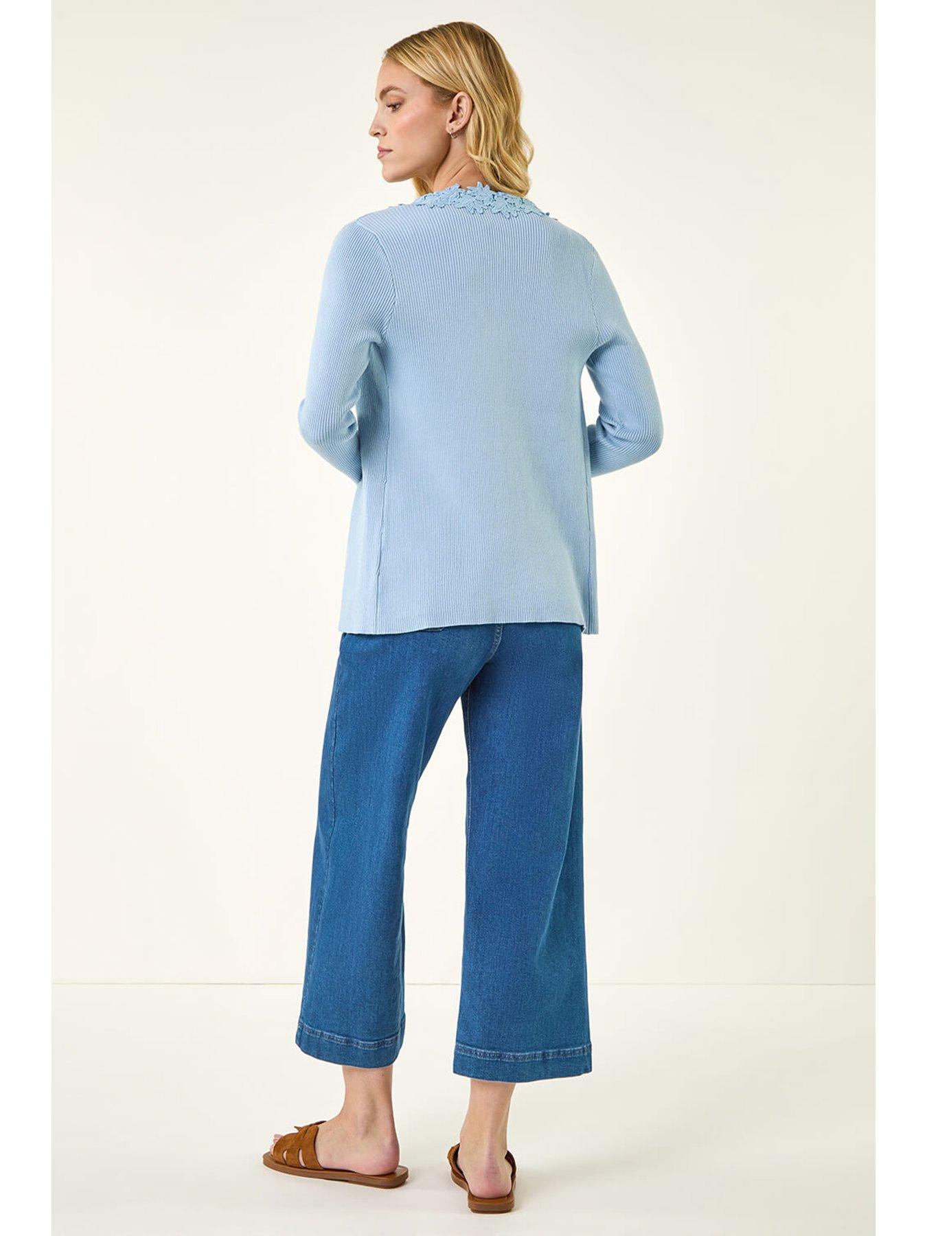 Image 2 of 5 of Roman Lace Trim Knit Cardigan