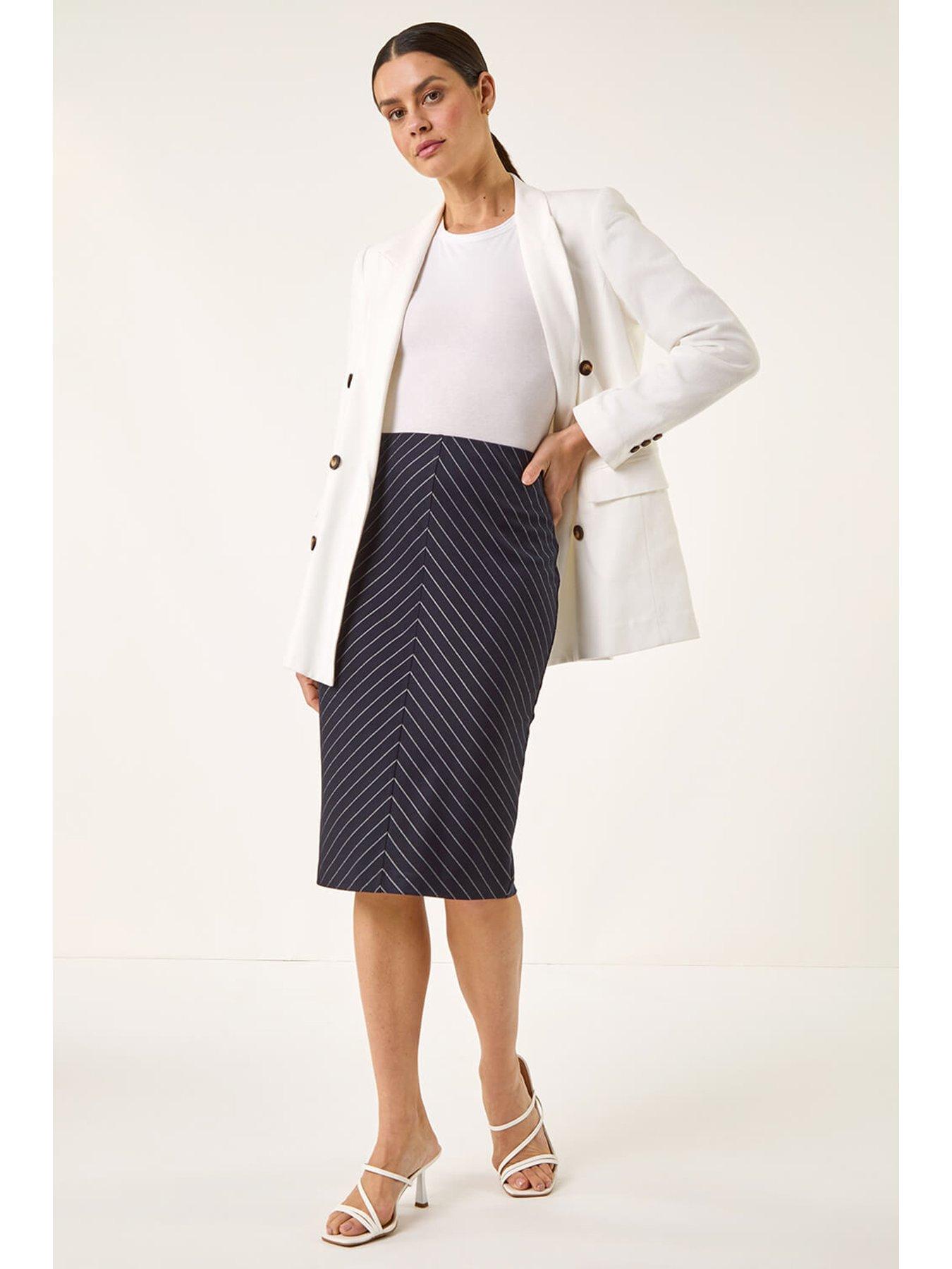Image 3 of 5 of Roman Chevron Pencil Skirt