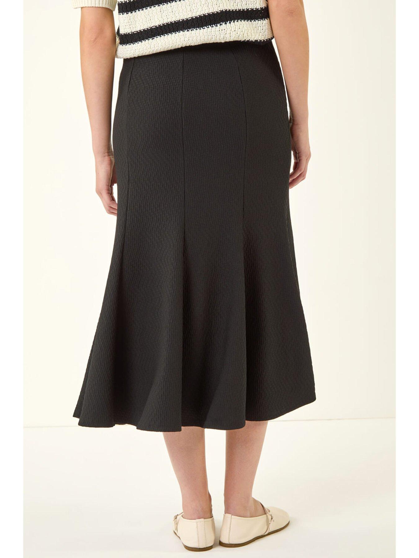 Image 2 of 5 of Roman Textured Panel Stretch Maxi Skirt