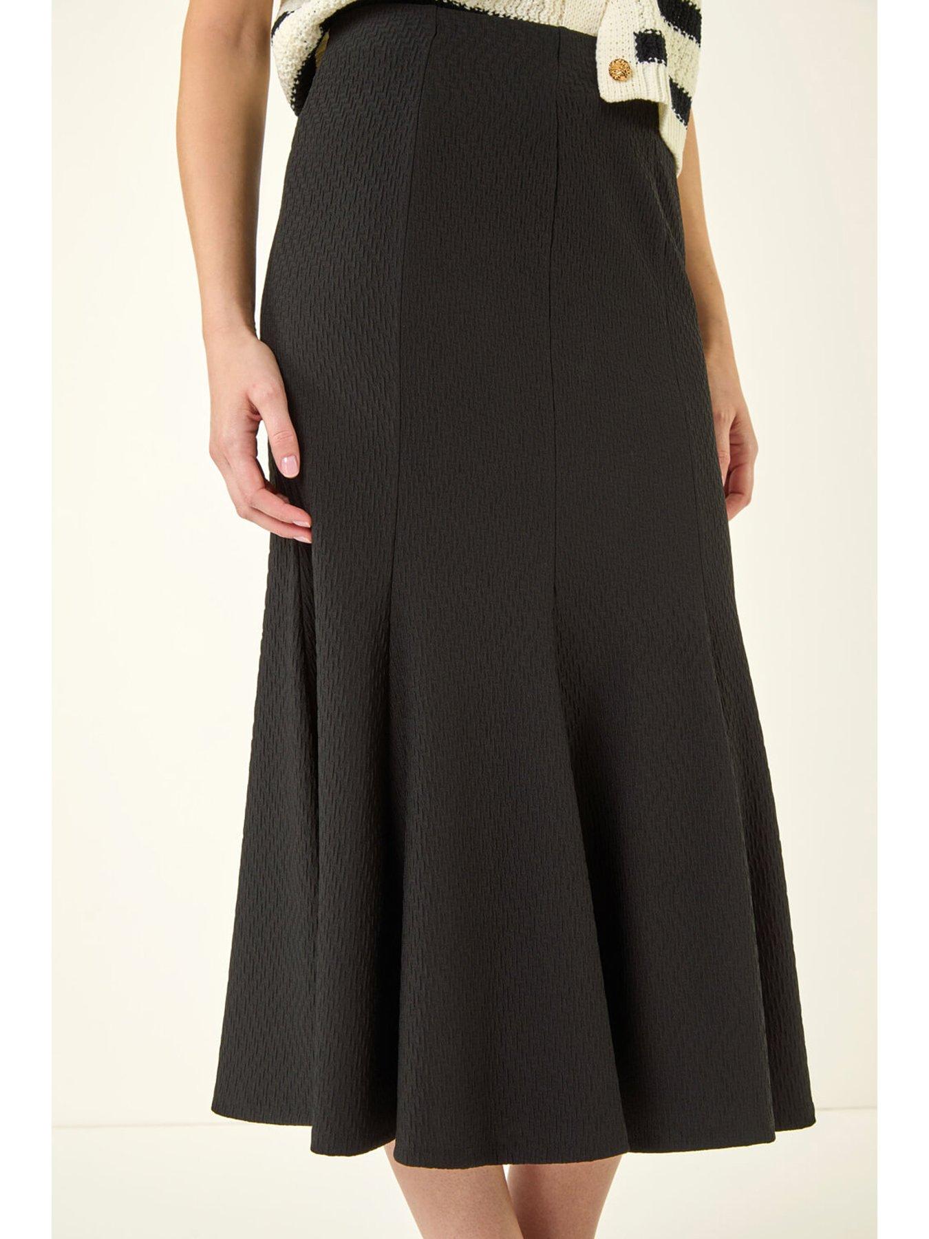Image 5 of 5 of Roman Textured Panel Stretch Maxi Skirt