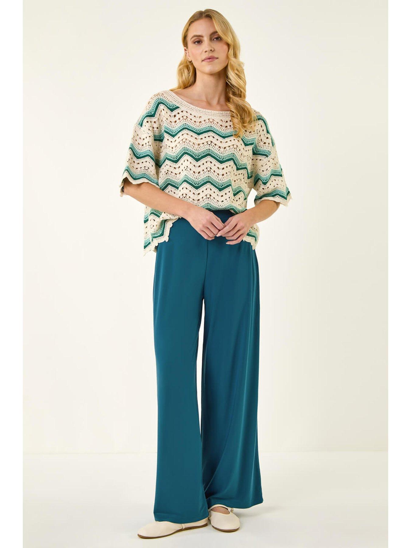 Image 3 of 5 of Roman Wide Leg Stretch Trousers