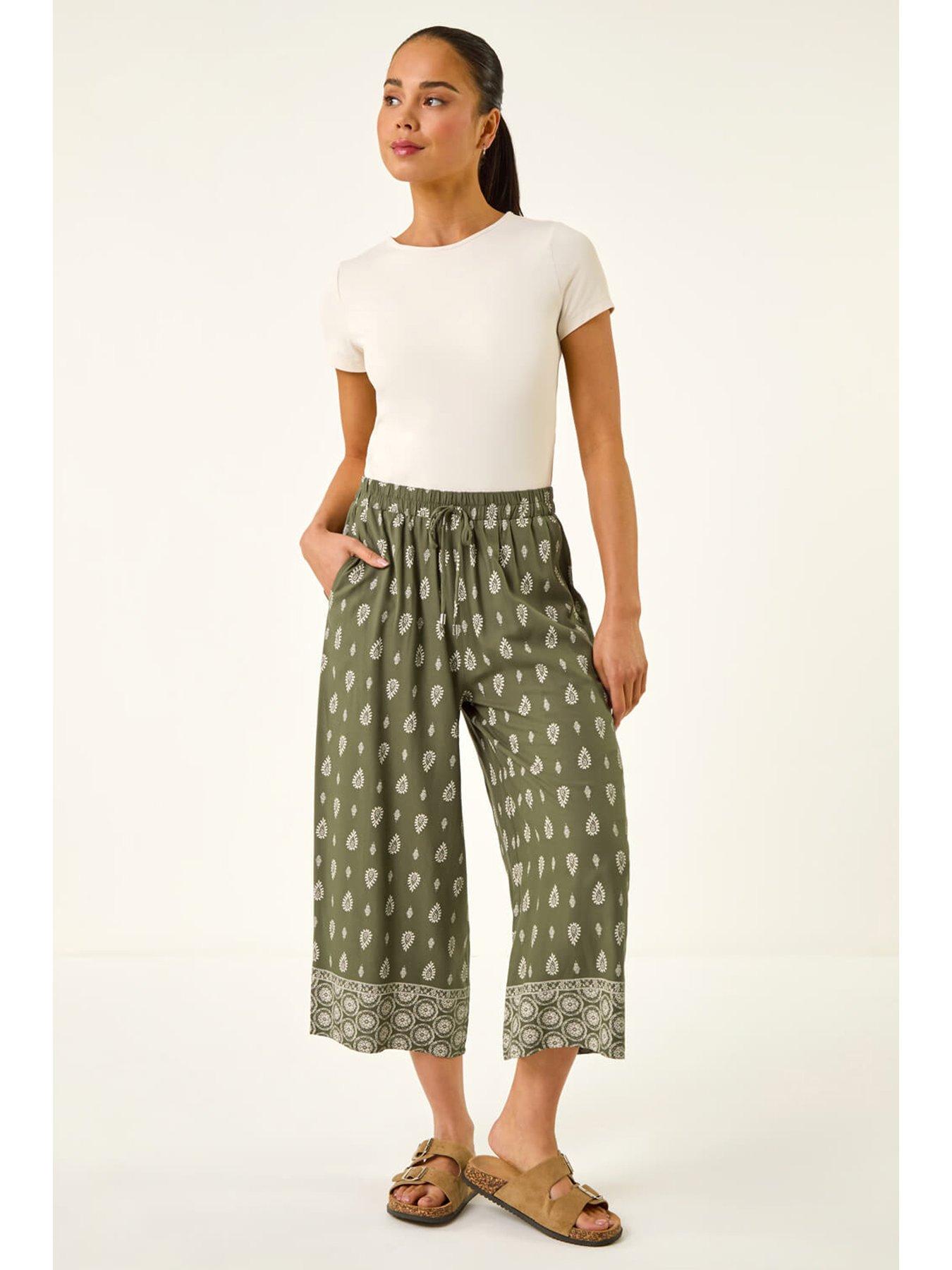 Roman Petite Aztec Border Cropped Trouser