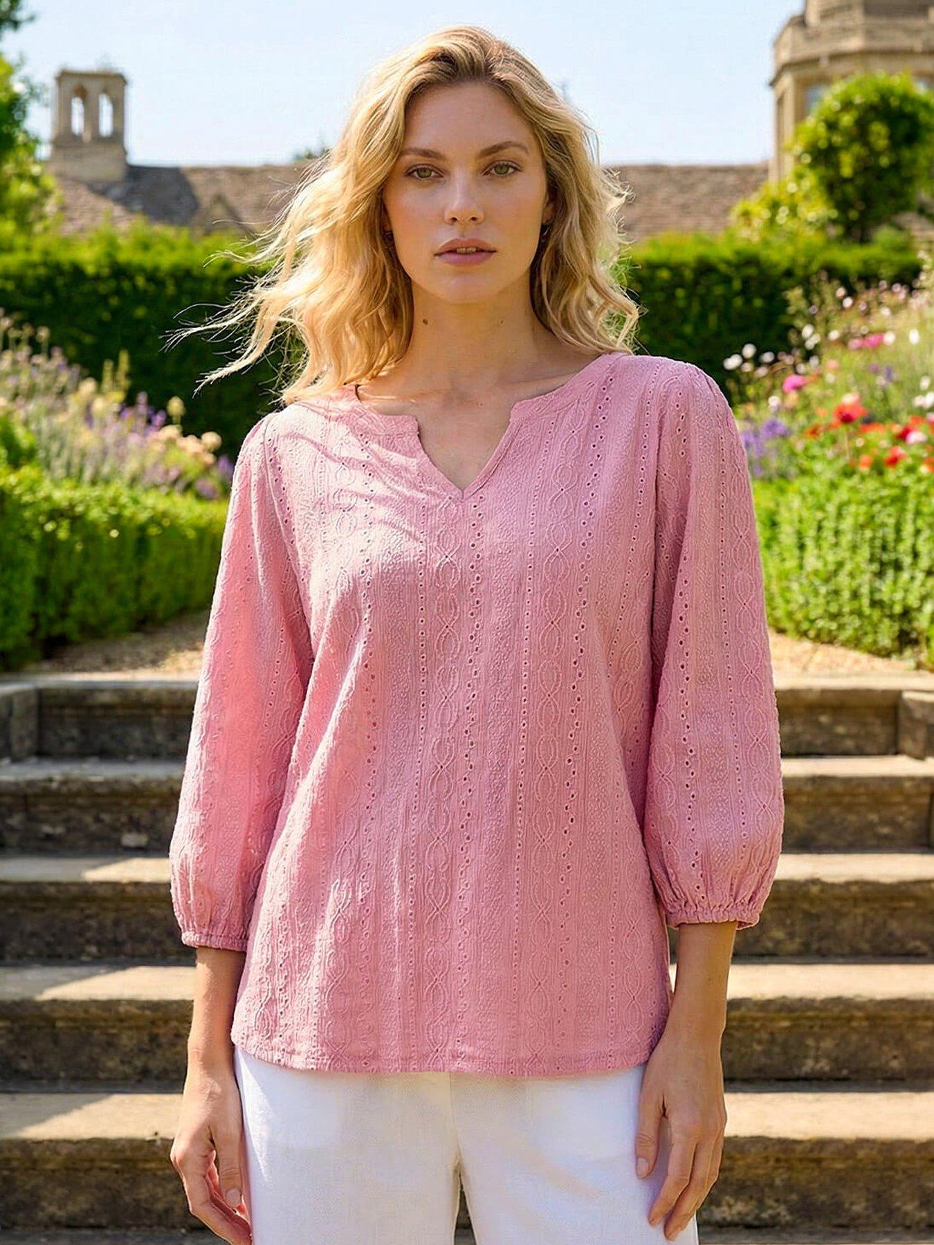 Image 1 of 5 of Roman Broderie Detail Tunic Top