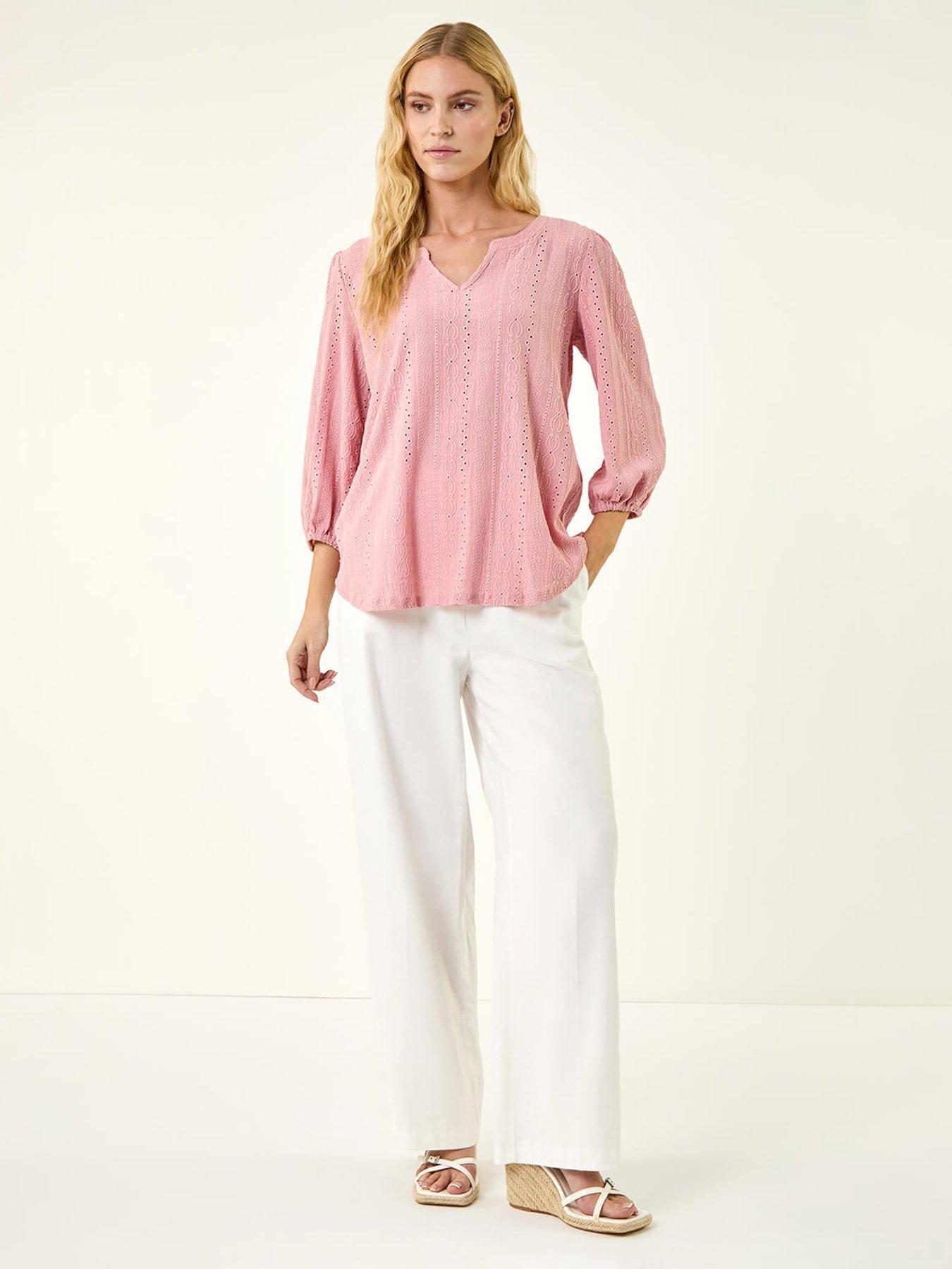 Image 3 of 5 of Roman Broderie Detail Tunic Top