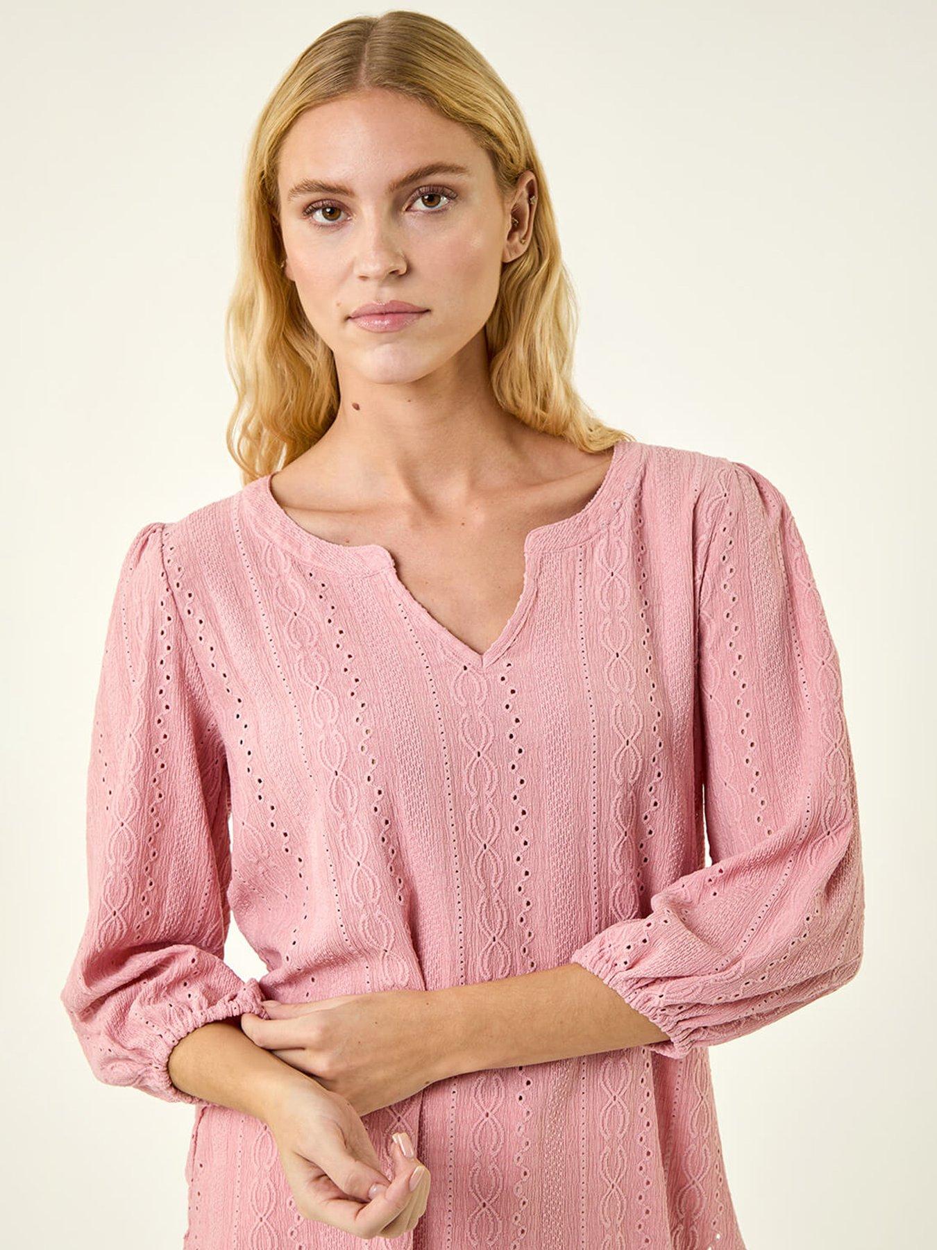 Image 4 of 5 of Roman Broderie Detail Tunic Top