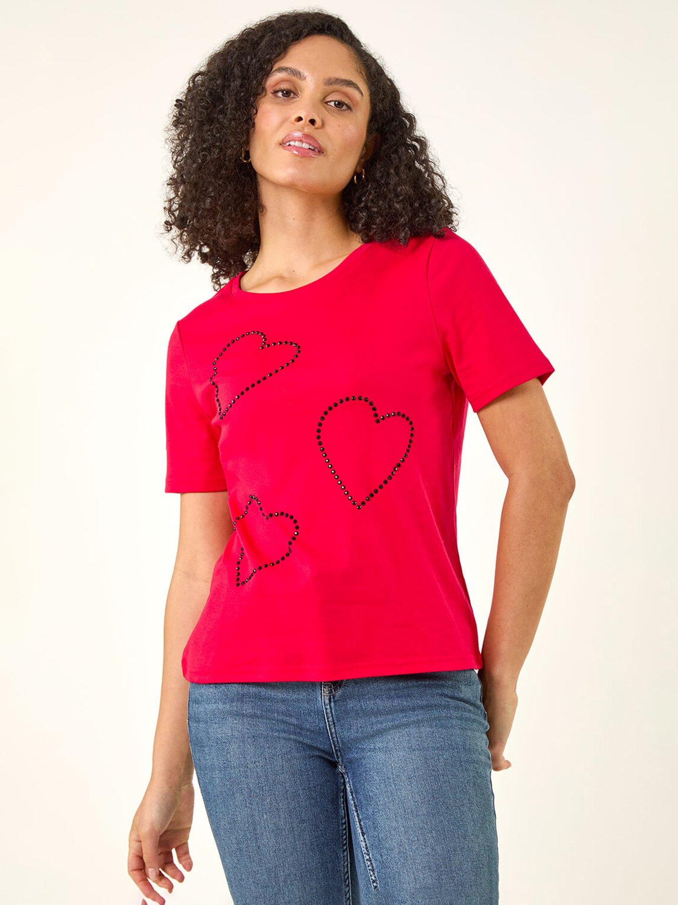 Roman Embellished Heart T-shirt