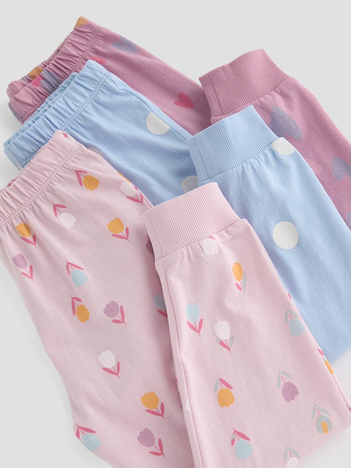 Image 4 of 5 of The Very Collection 3 Pack Floral Heart Jersey Pyjamas (9 months - 7 years) - Multi