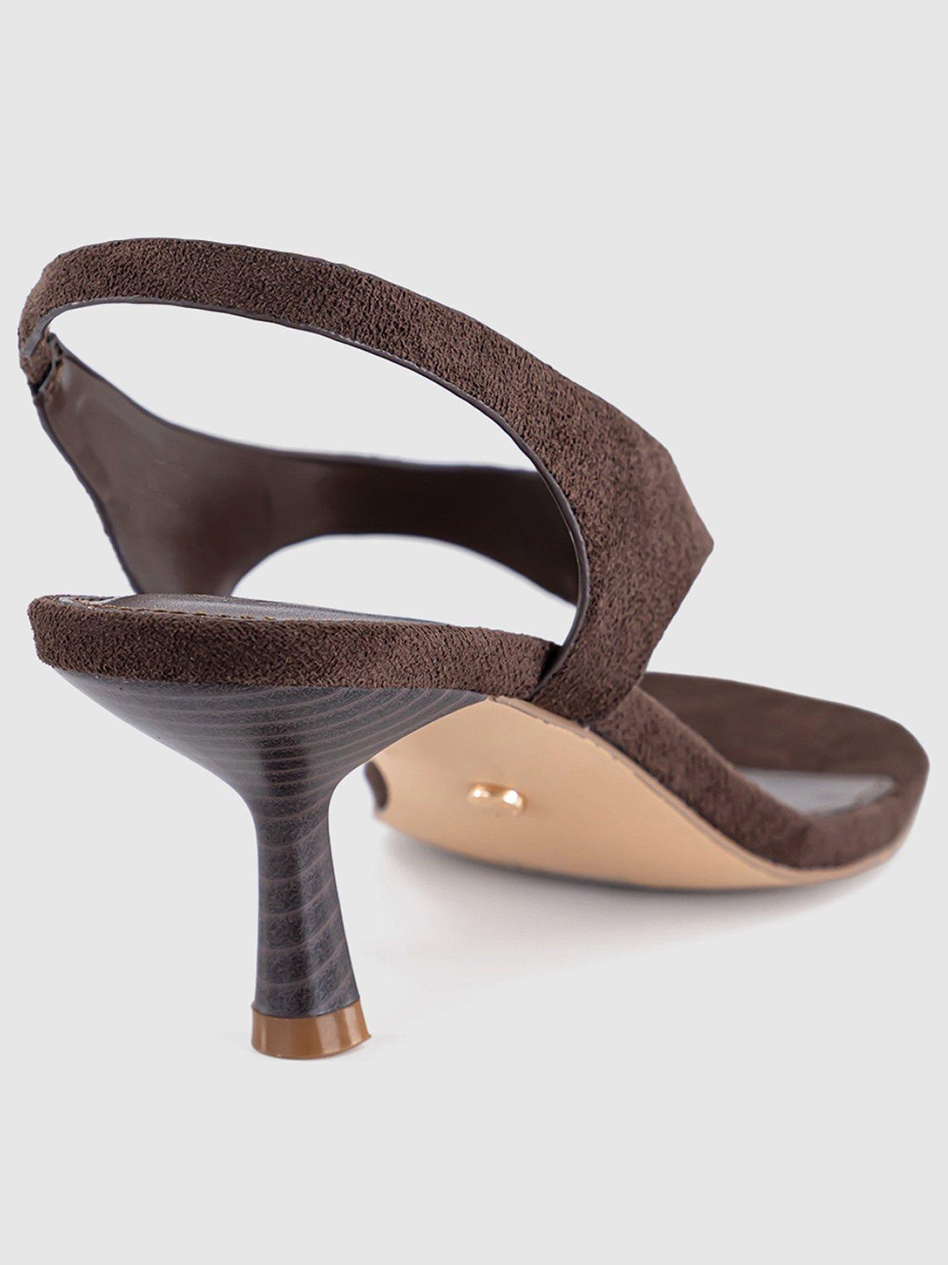 Image 2 of 5 of OFFICE Mimi Toe Post Slingback Heel - Brown