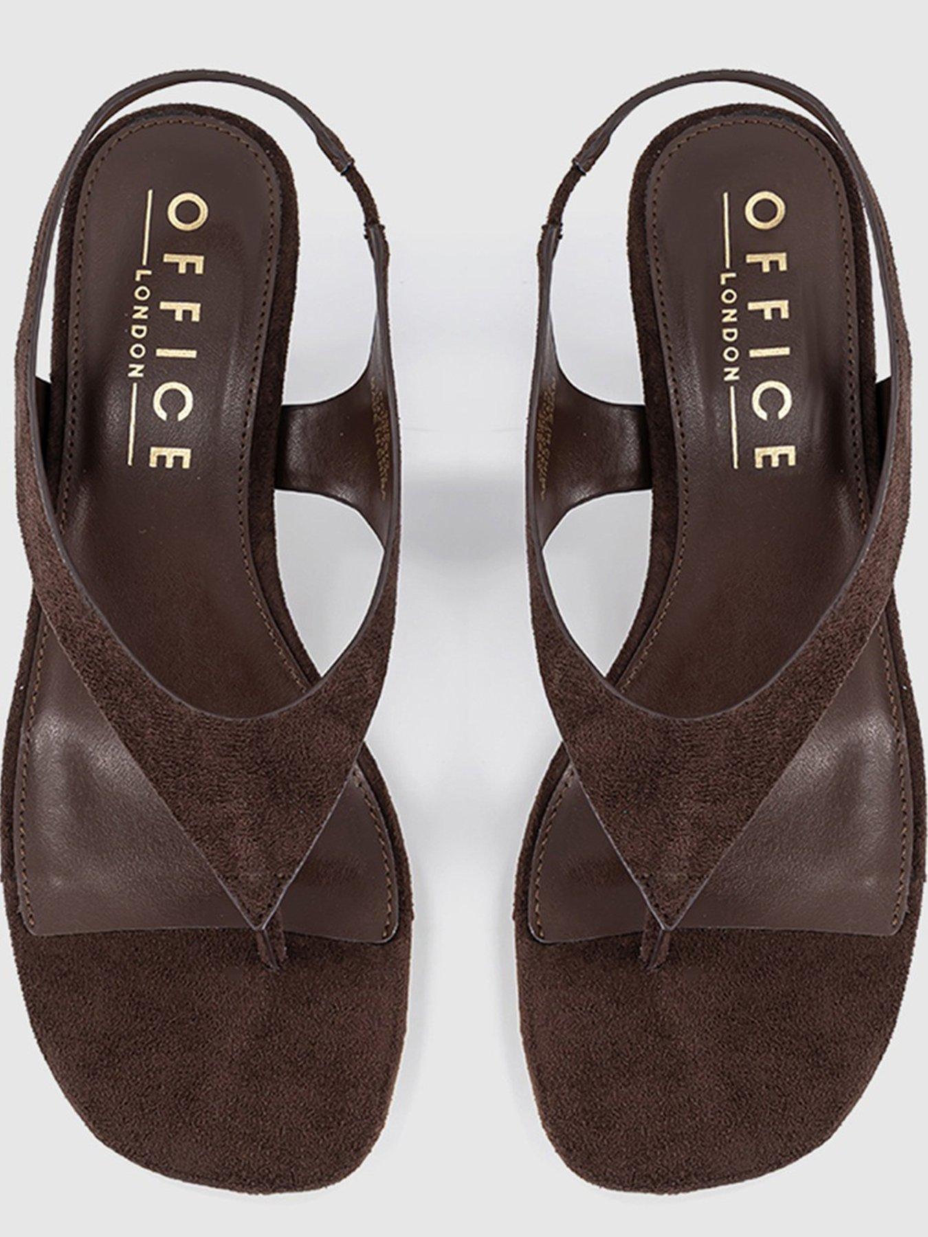 Image 3 of 5 of OFFICE Mimi Toe Post Slingback Heel - Brown