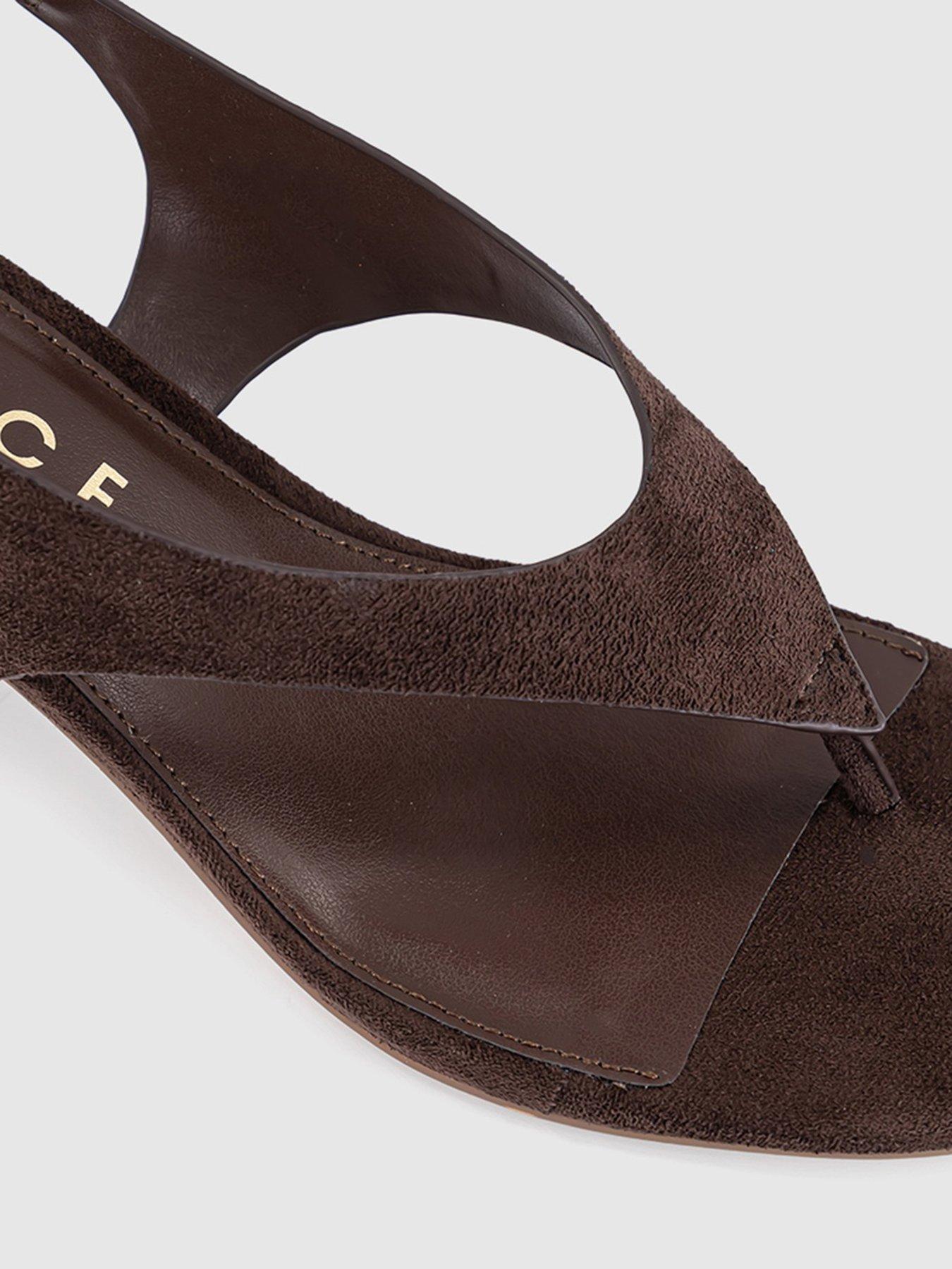 Image 4 of 5 of OFFICE Mimi Toe Post Slingback Heel - Brown