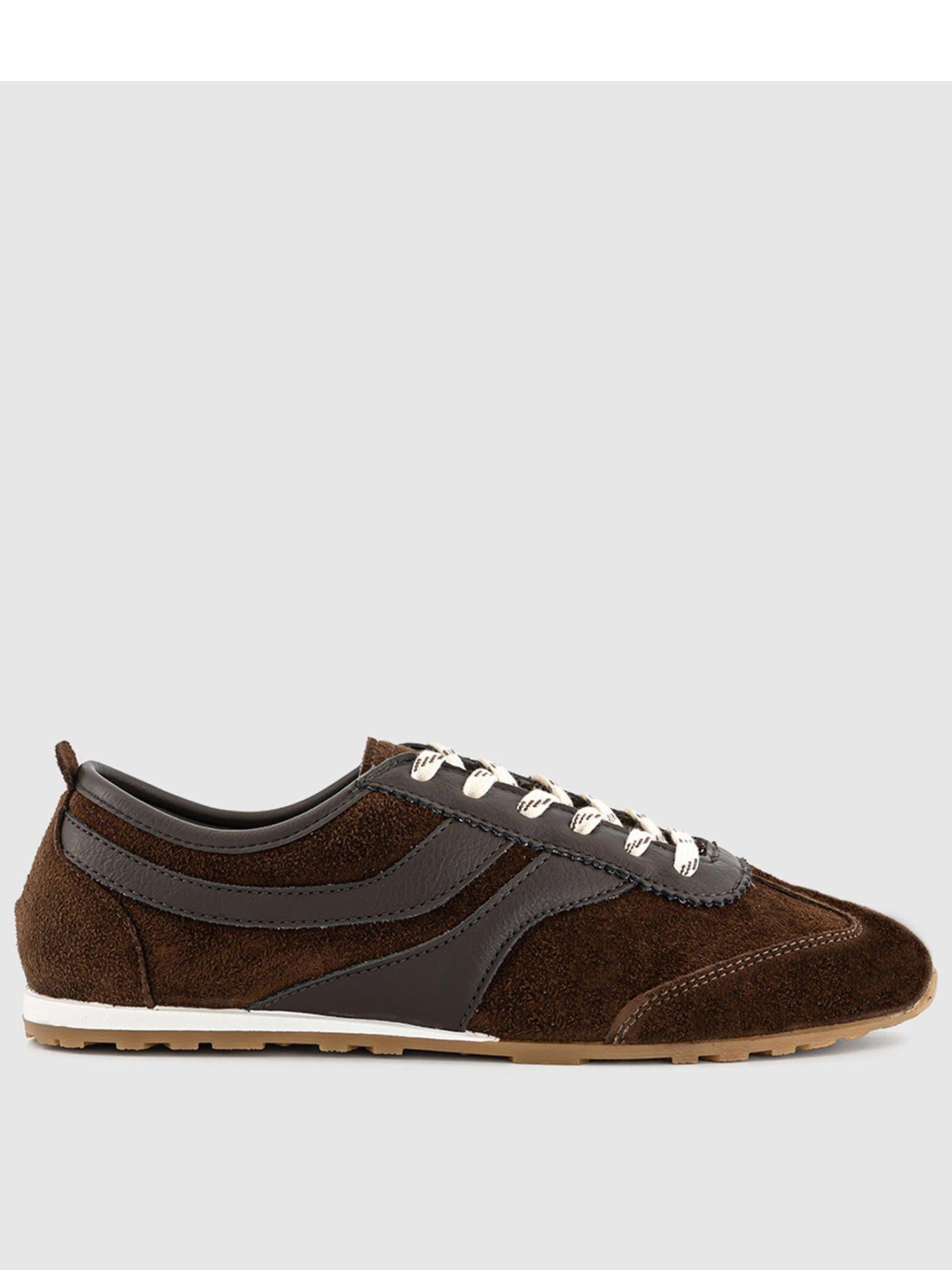 OFFICE: Thunder Suede Slim Sole Runner - Brown Suede