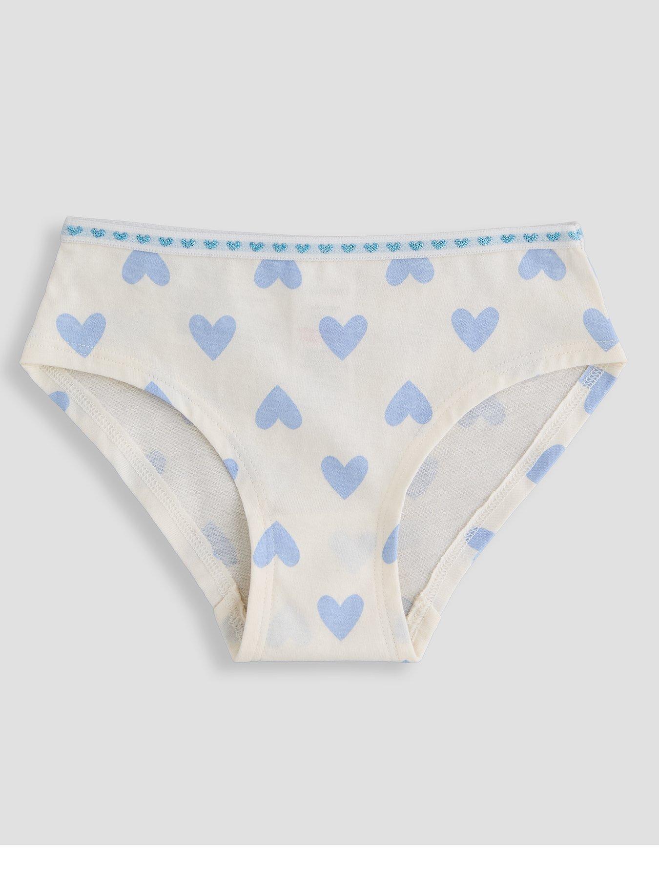 Image 2 of 5 of The Very Collection 5 Pack Heart Print Briefs - Blue