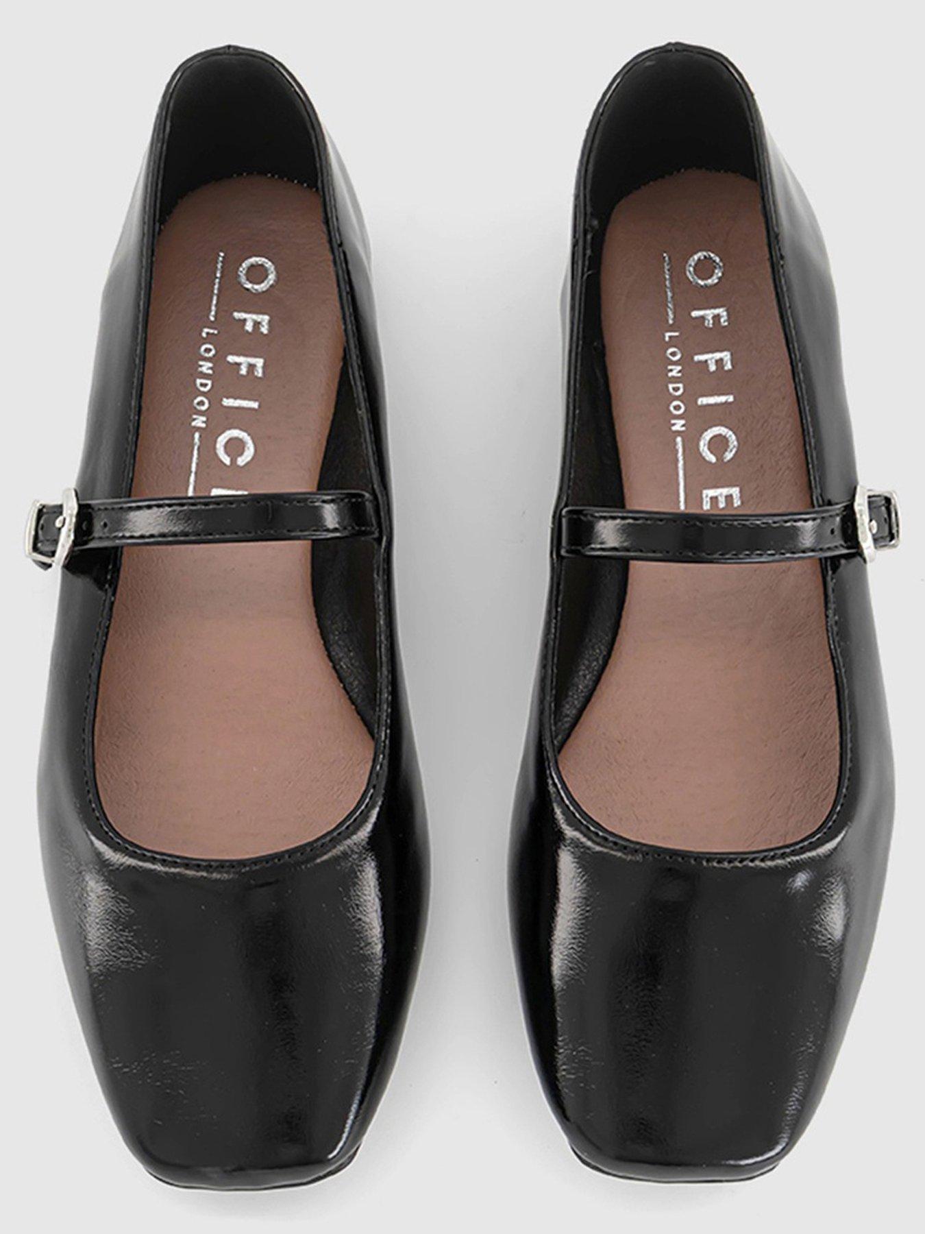 Image 2 of 4 of OFFICE Flourish - Square Toe Mary Jane Ballet Pump - Black