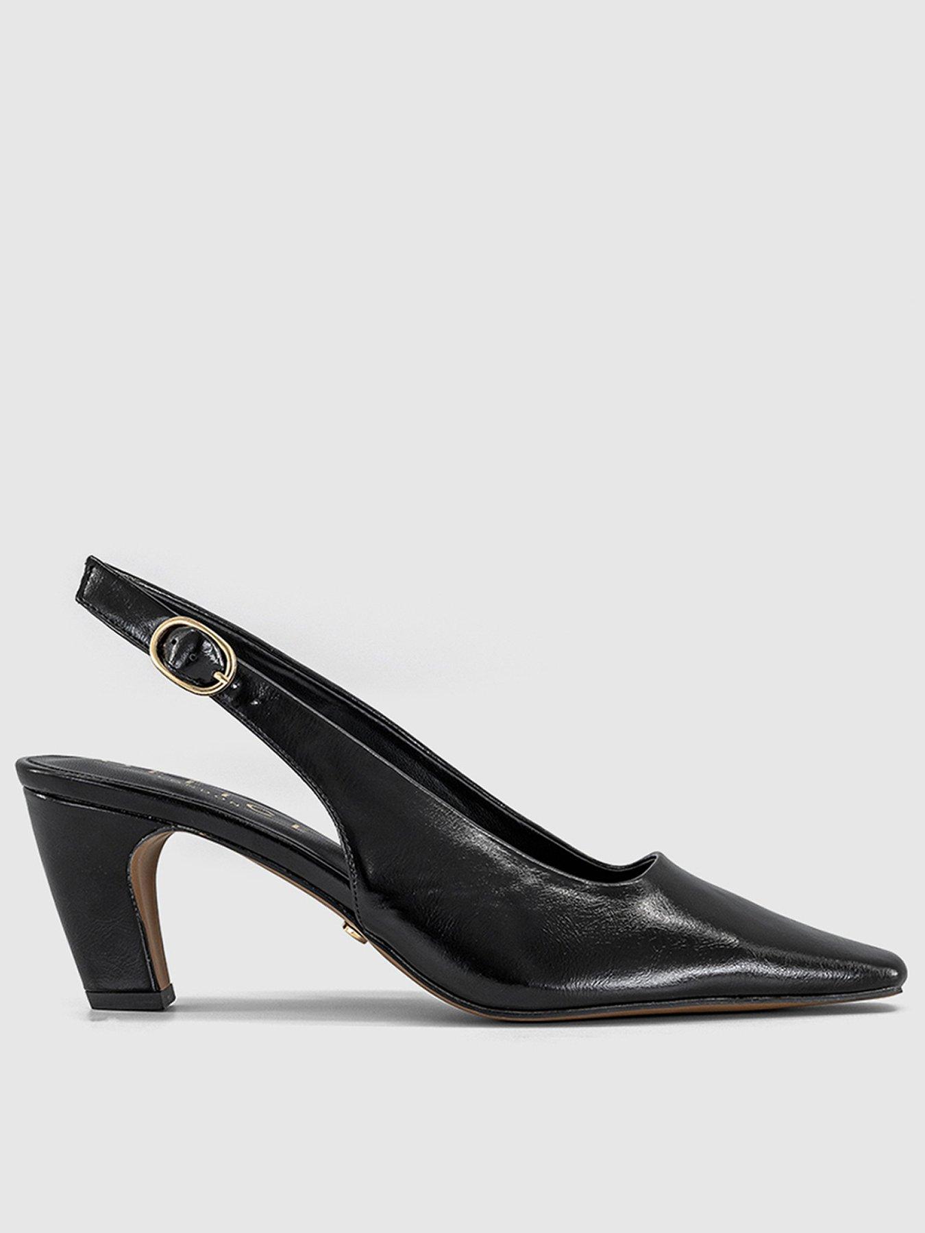 OFFICE Monaco - Chisel Toe Slingback Court Heel - Black