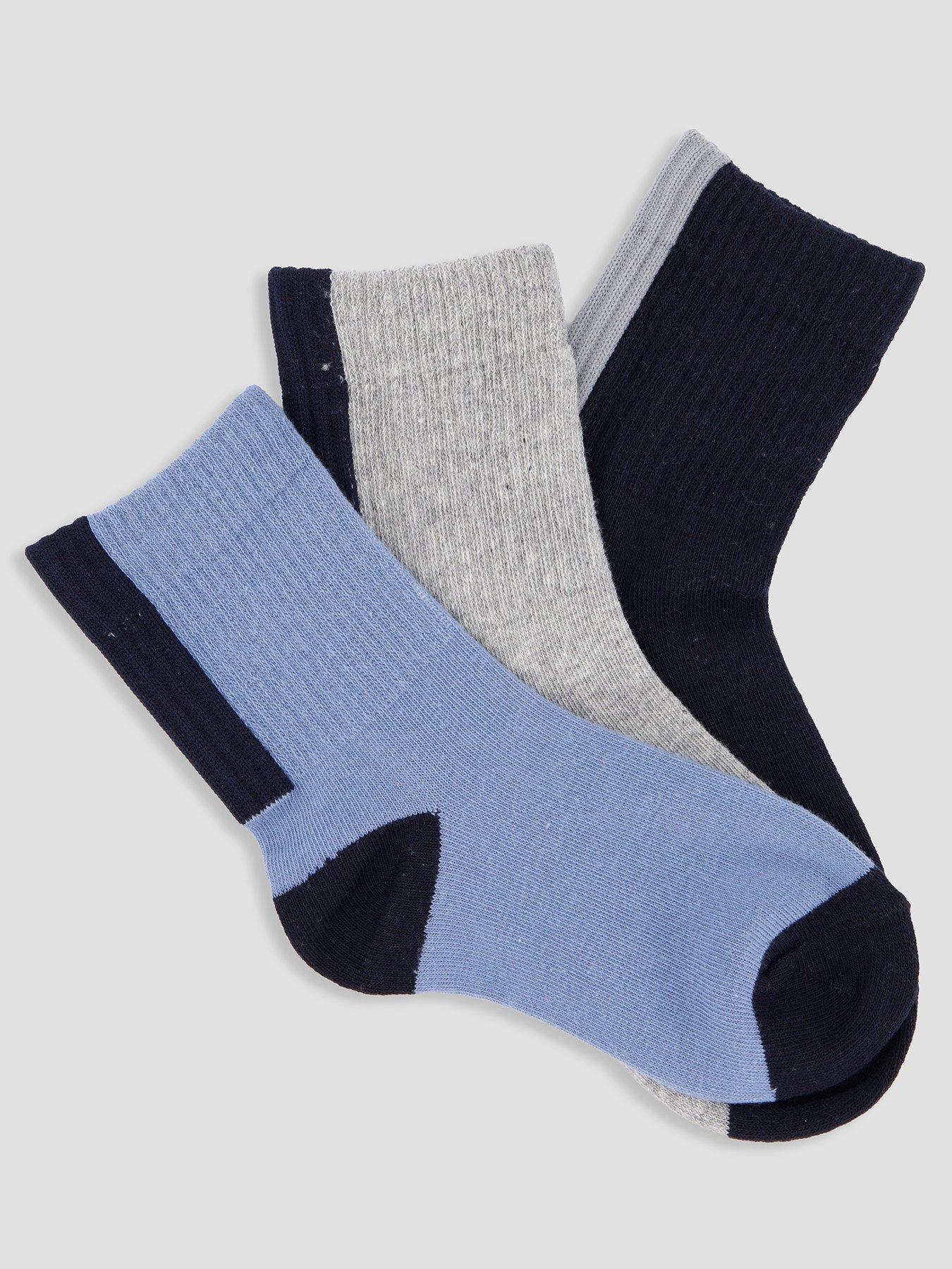 Image 2 of 4 of The Very Collection Contrast 6 Pack Socks - Blue