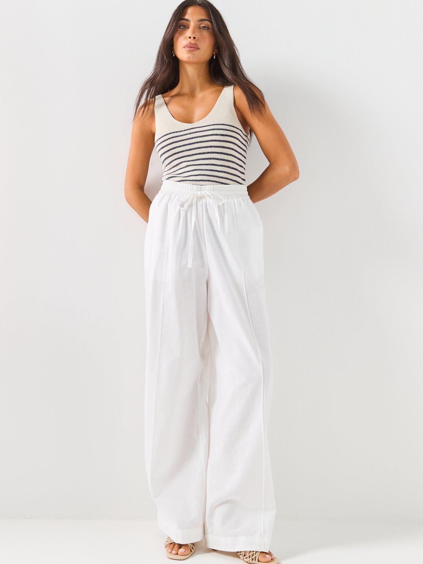 Image 3 of 5 of Vero Moda Vmnewlexsun Shine Sleeveless Top - Navy