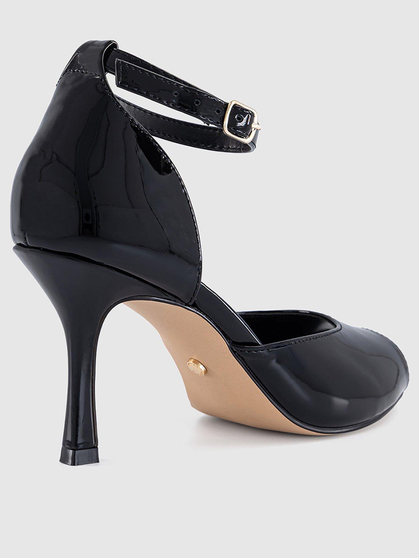 Image 3 of 5 of OFFICE Harlequin Peep Toe Heeled Sandal - Black