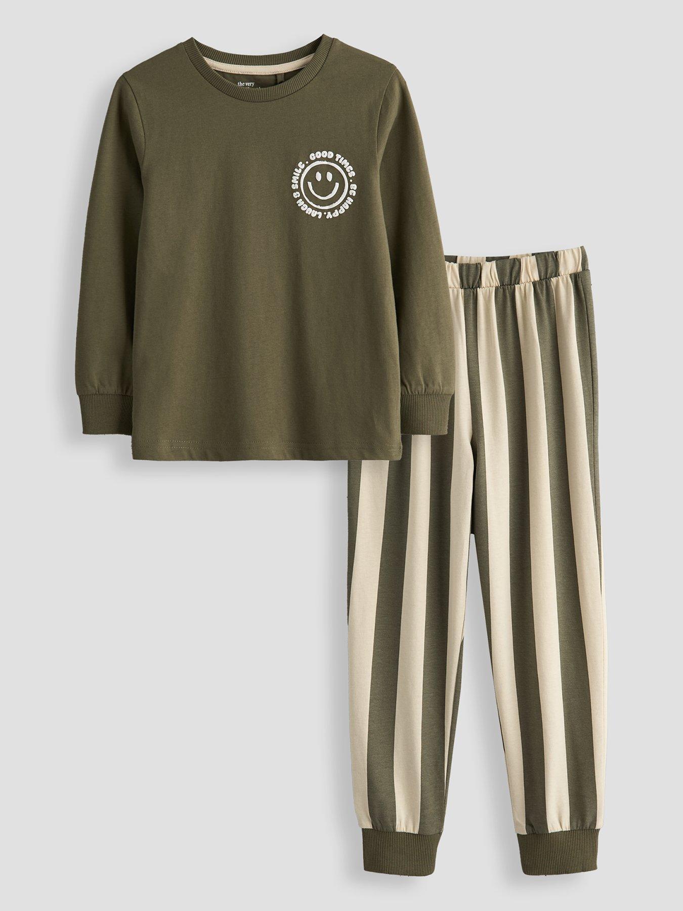 Image 1 of 4 of The Very Collection Good Times Single Pyjama Set (9 months - 7 years) - Brown