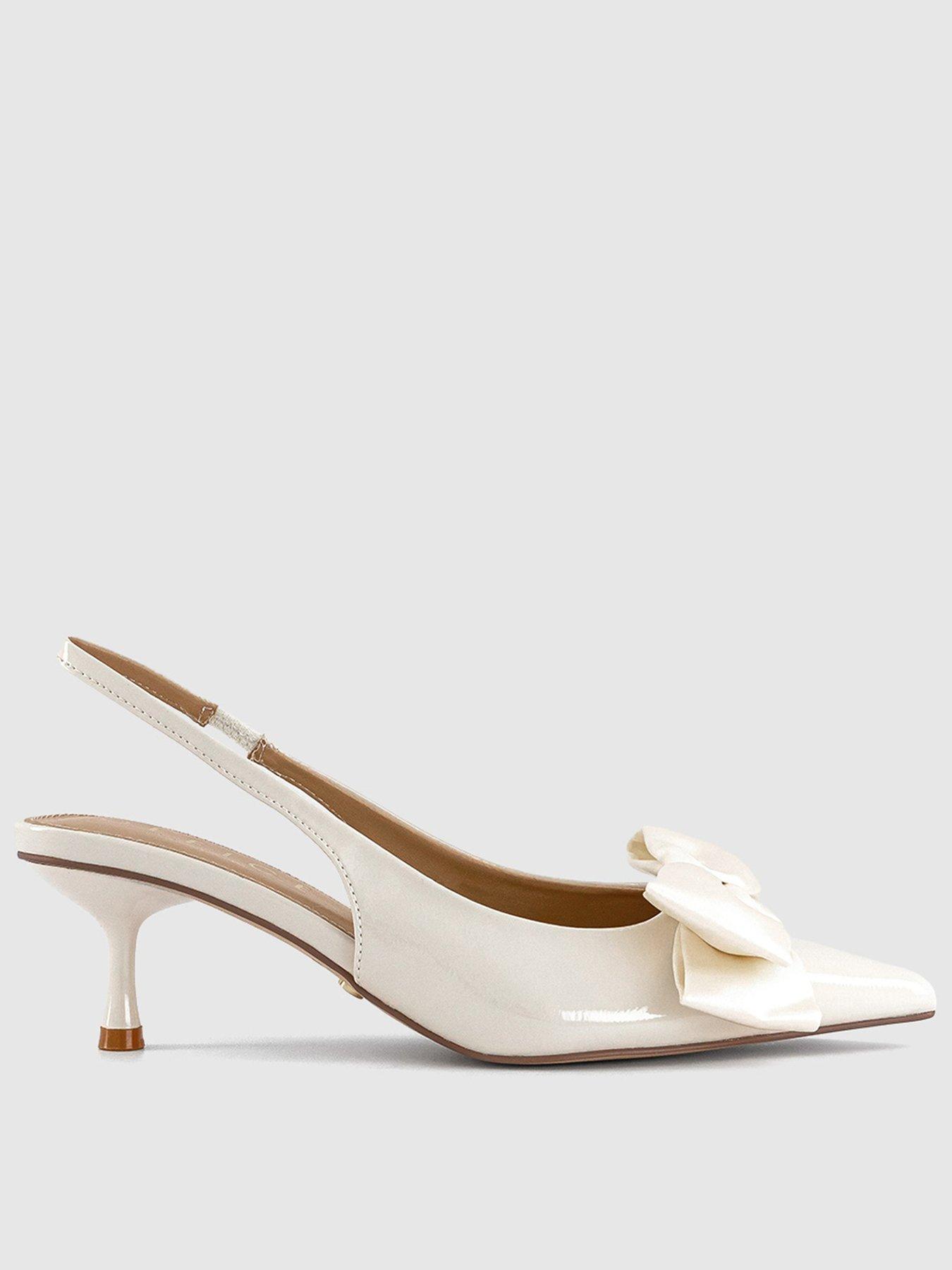 OFFICE Mariella - Bow Slingback Court Heel - Off White