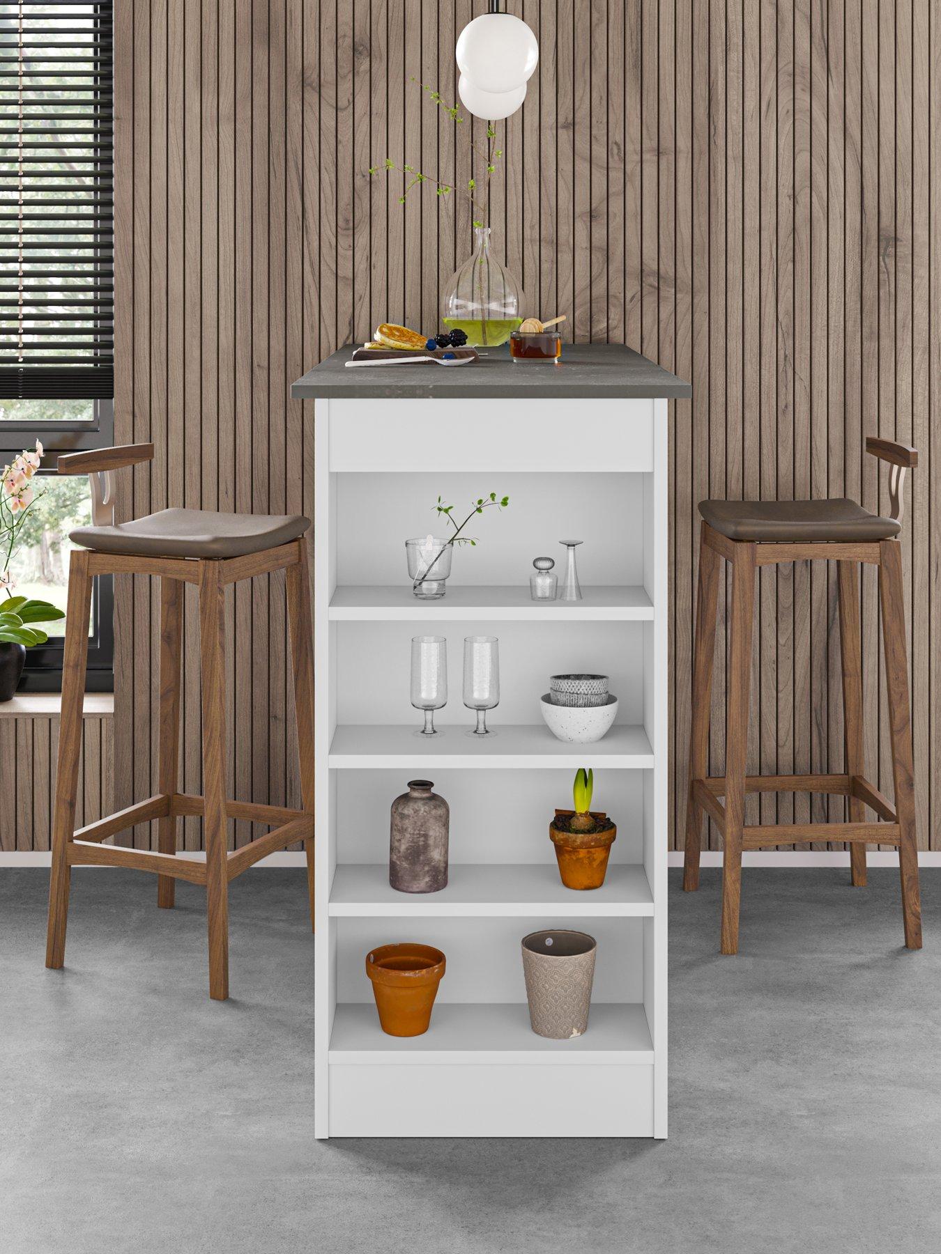 Image 3 of 6 of Decortie Swallow Bar Table - Grey/white