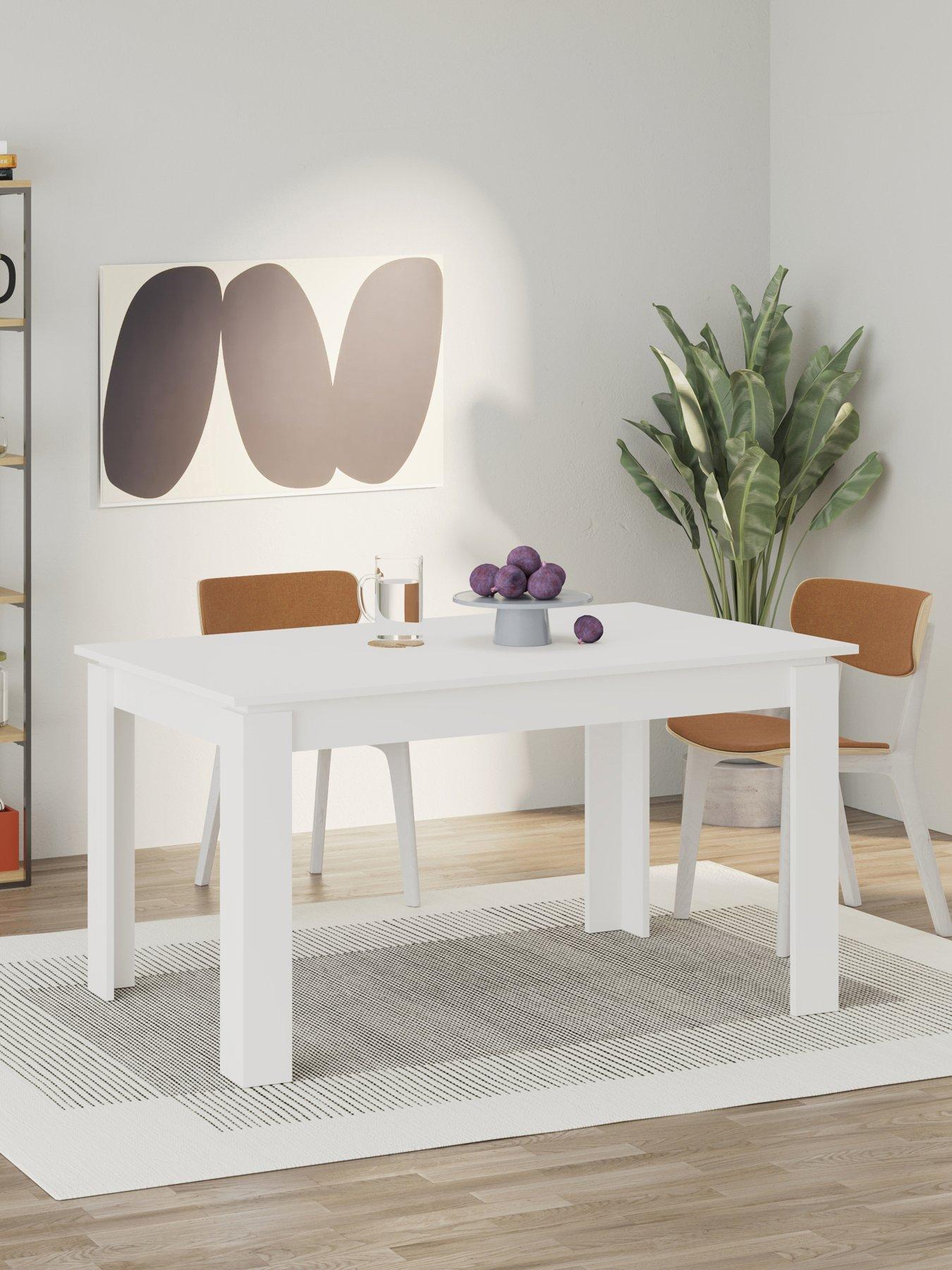 Decortie Tolmen Dining Table - White